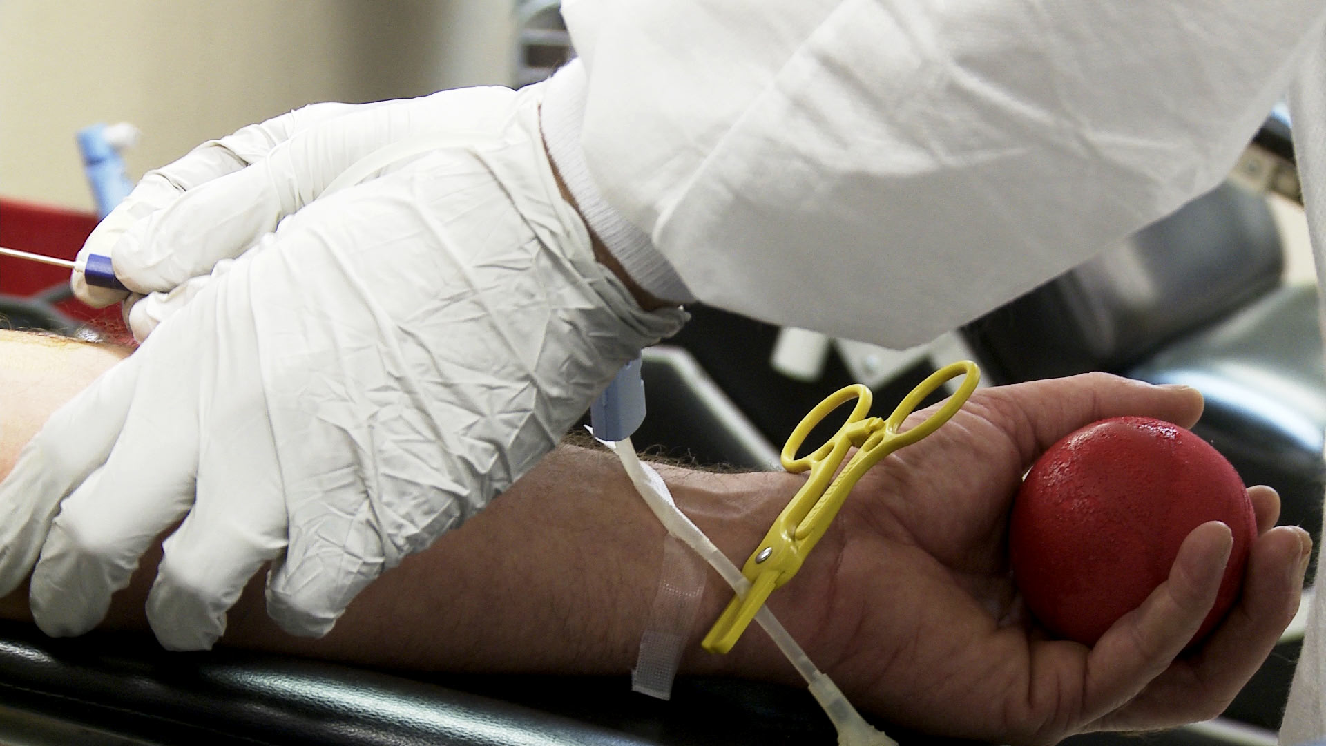 A Red Cross blood donation.