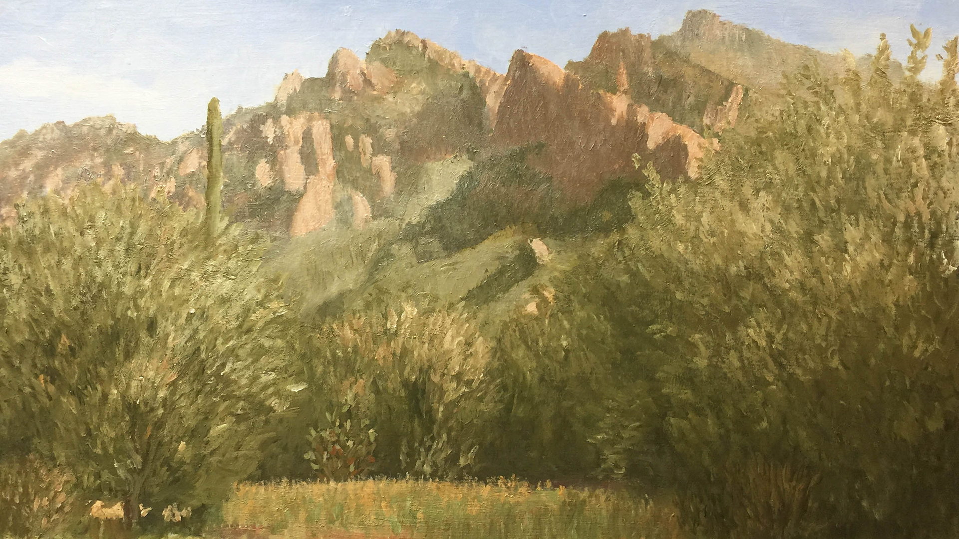 "Push Ridge", oil painting by TurningBear, a member of The Aphasia Center of Tucson.