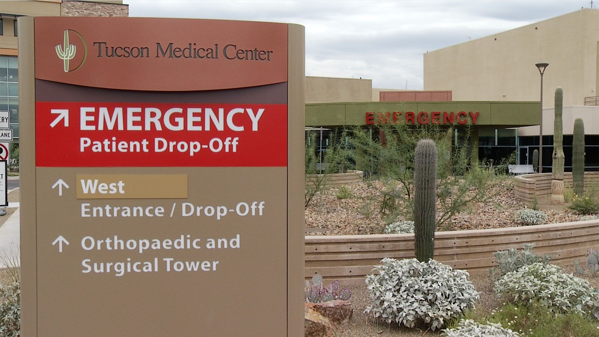 A sign in front of the Tucson Medical Center.