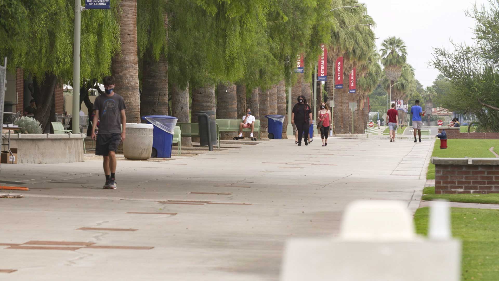 Students on the University of Arizona campus, Aug. 25, 2020.