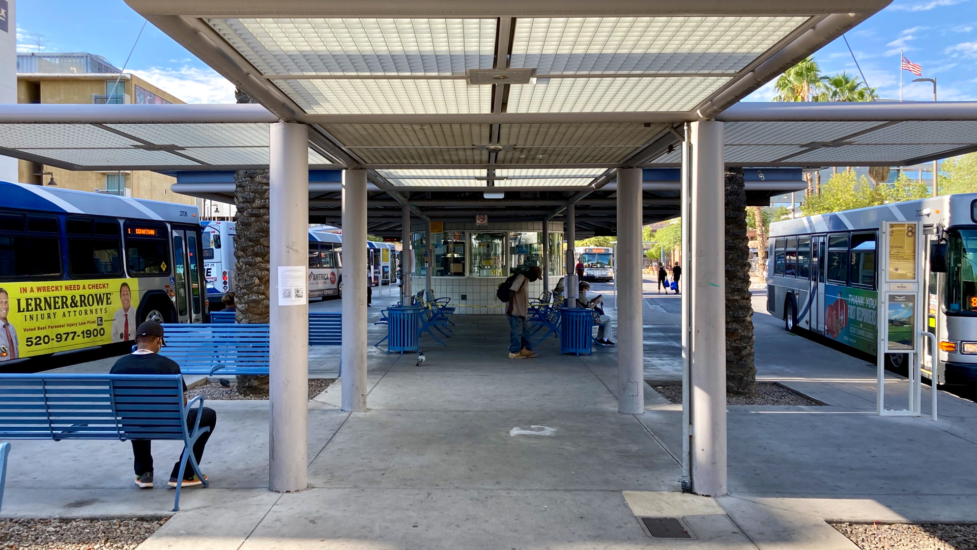 The Ronstadt Transit Center on August 1, 2020.