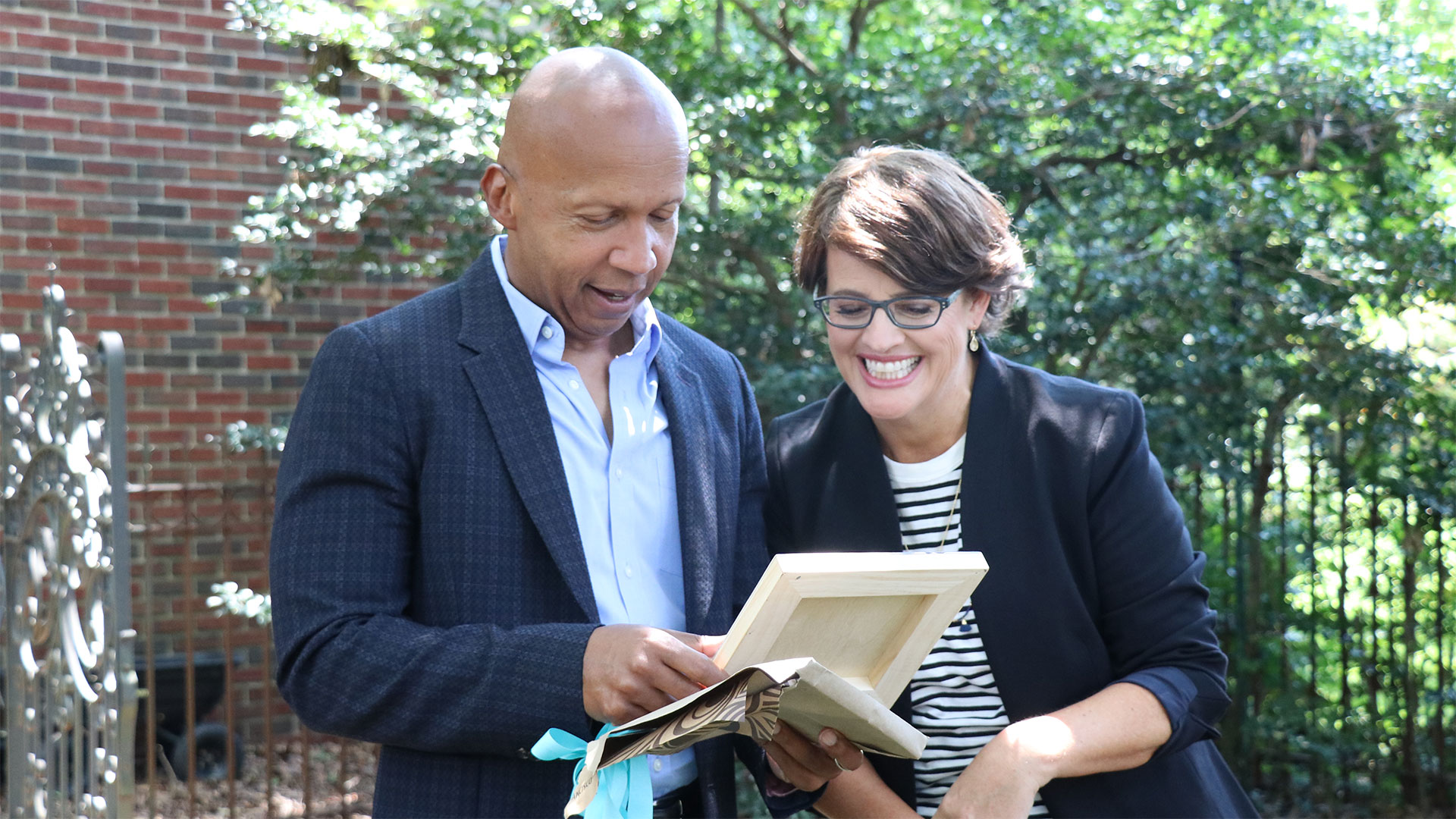 Attorney and social justice activist Bryan Stevenson with TELL ME MORE WITH KELLY CORRIGAN host Kelly Corrigan.
