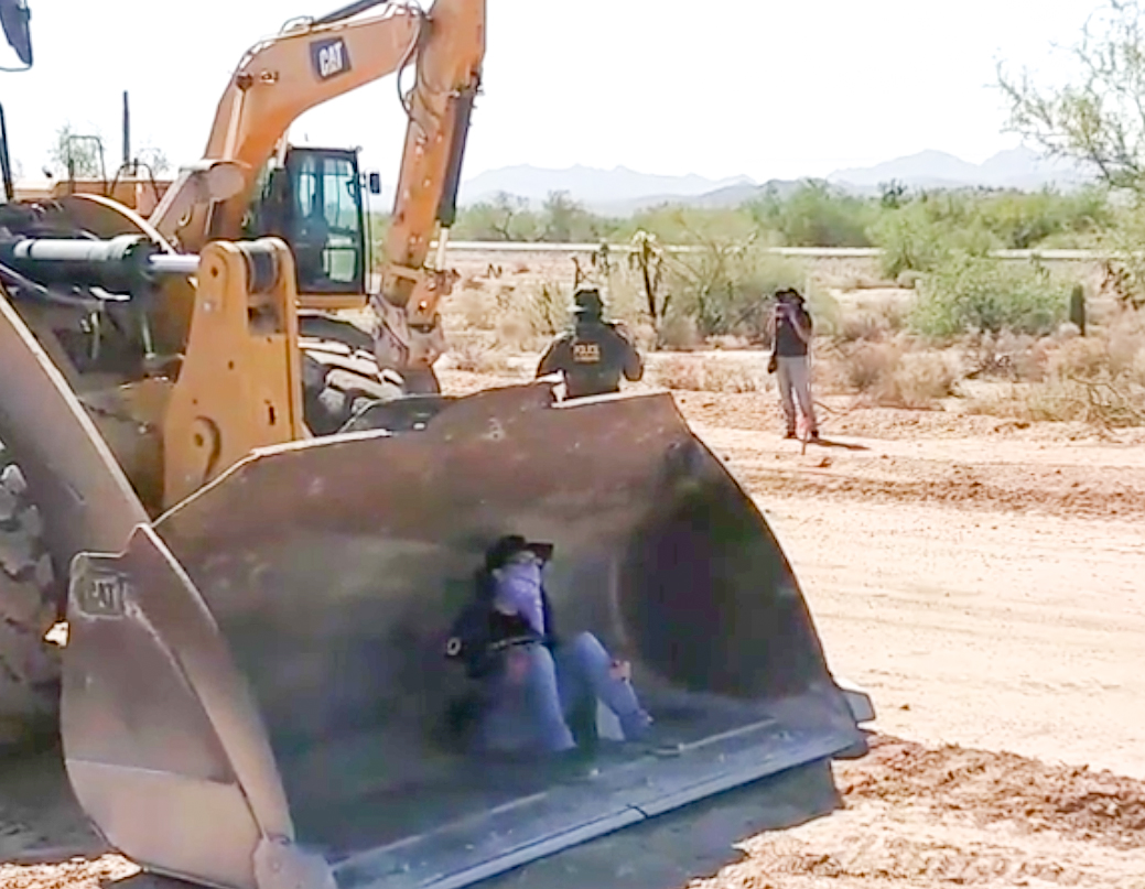 oodham construction protest