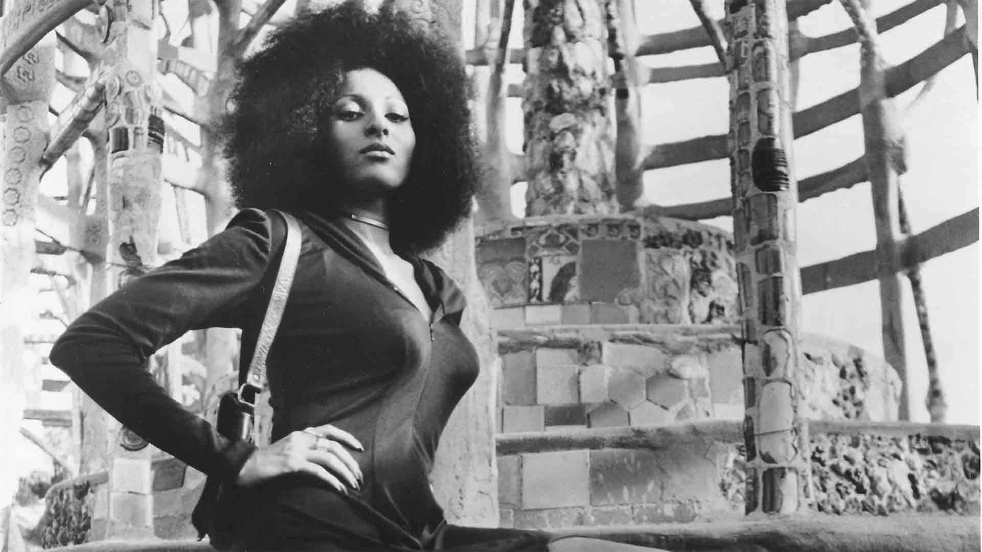 Actress Pam Grier poses for a publicity photo for her movie 'Hit Man&a...