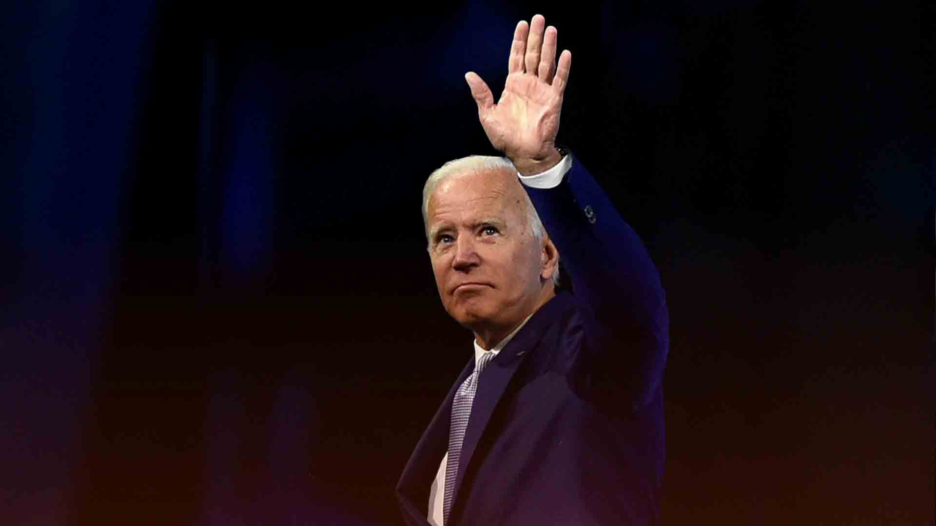 biden waving hero