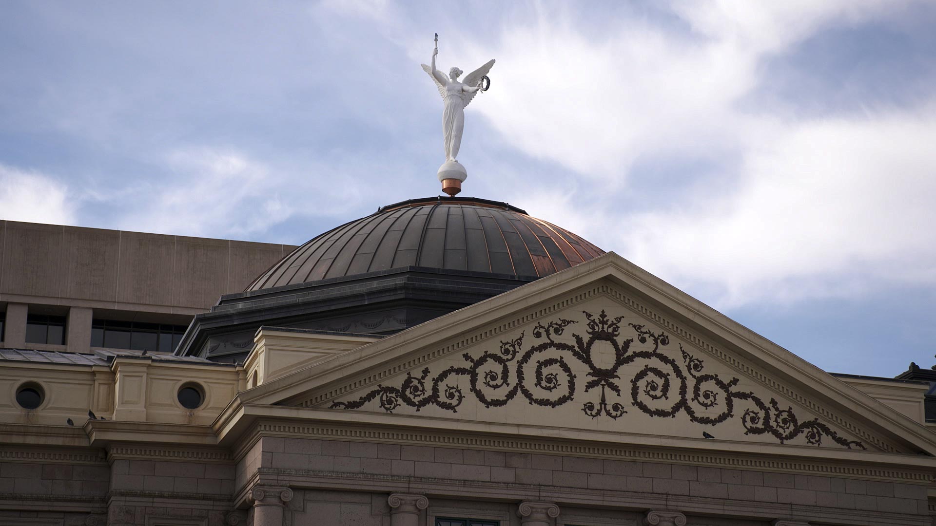 The dome atop the Arizona Capitol Museum at the State Capitol in Phoenix. January 2021. 