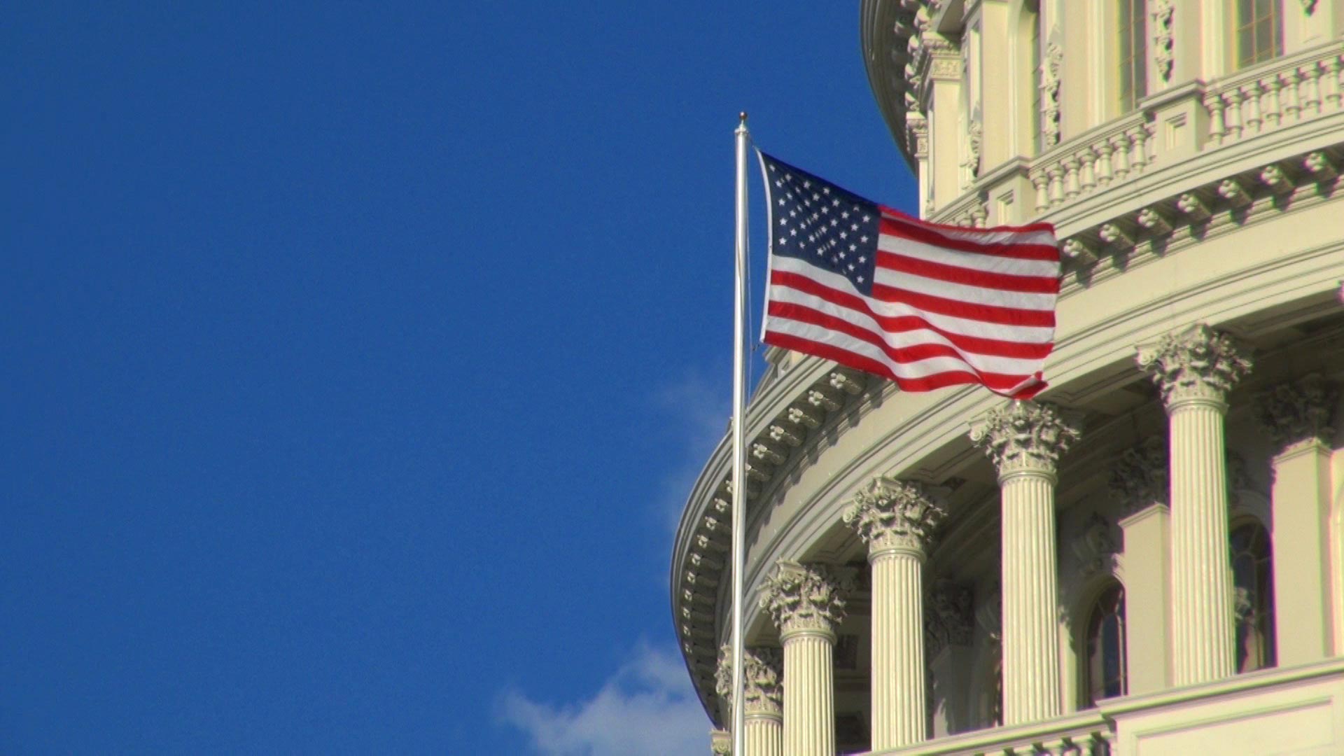 File image of a U.S. flag at the Capitol.