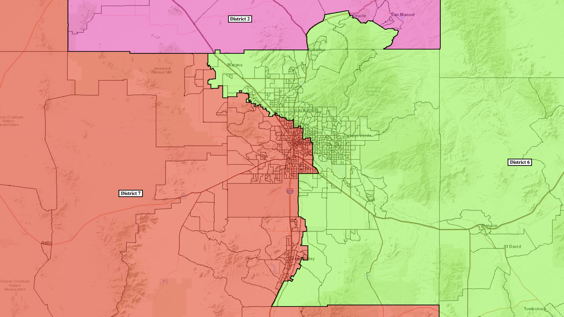 draft congressional map for tucson october 2021