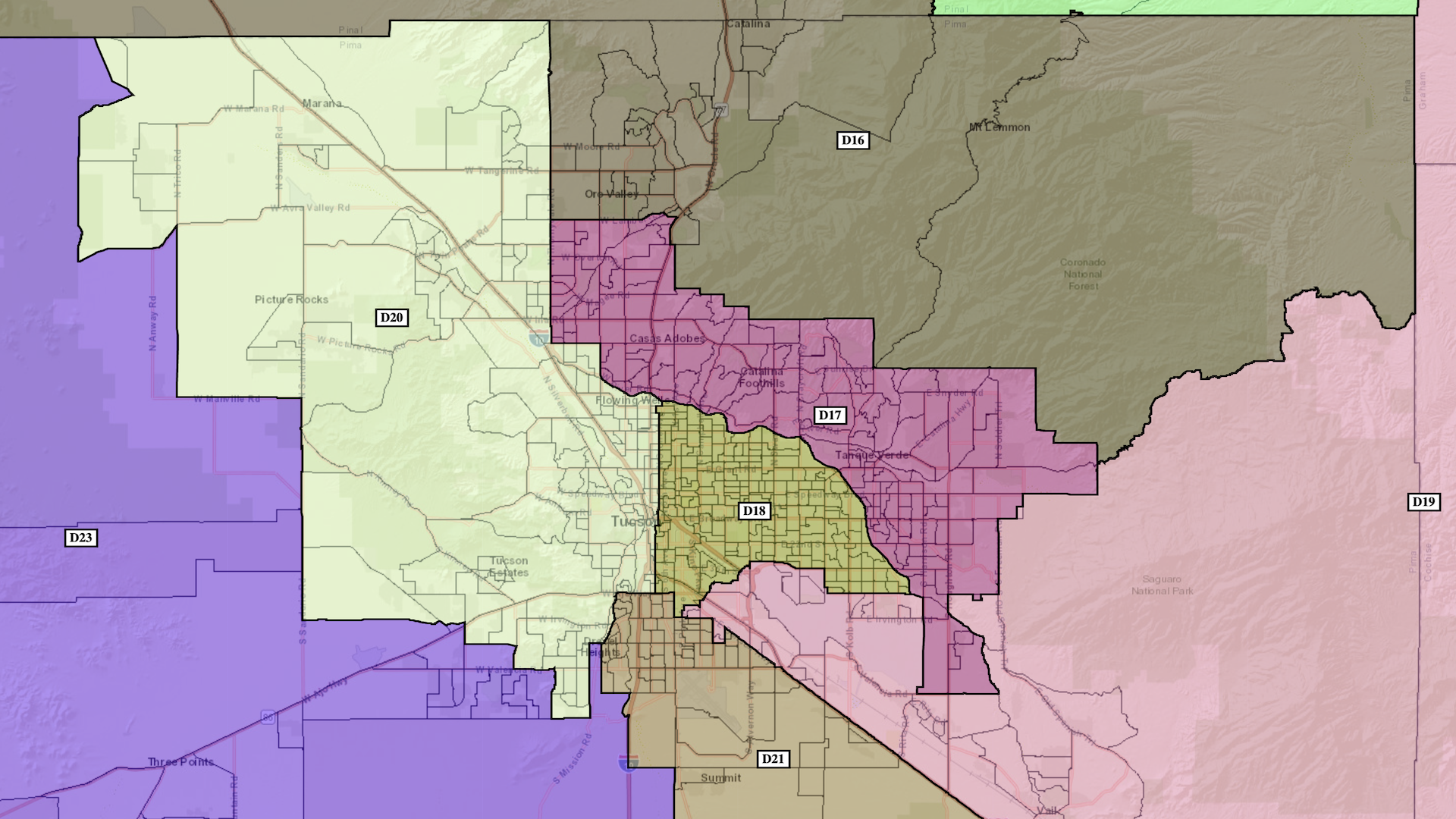 draft legislative map for tucson october 2021