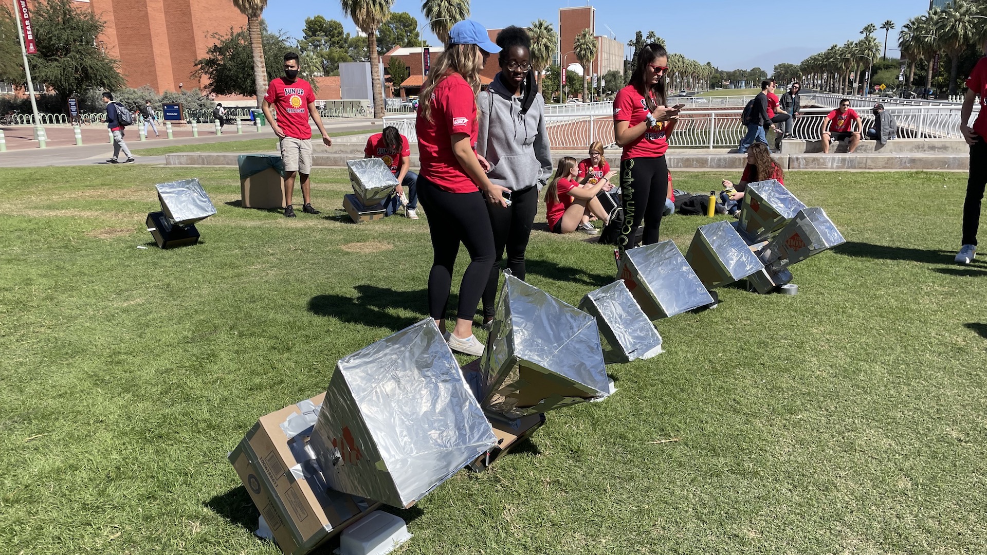 Solar Ovens in a Row