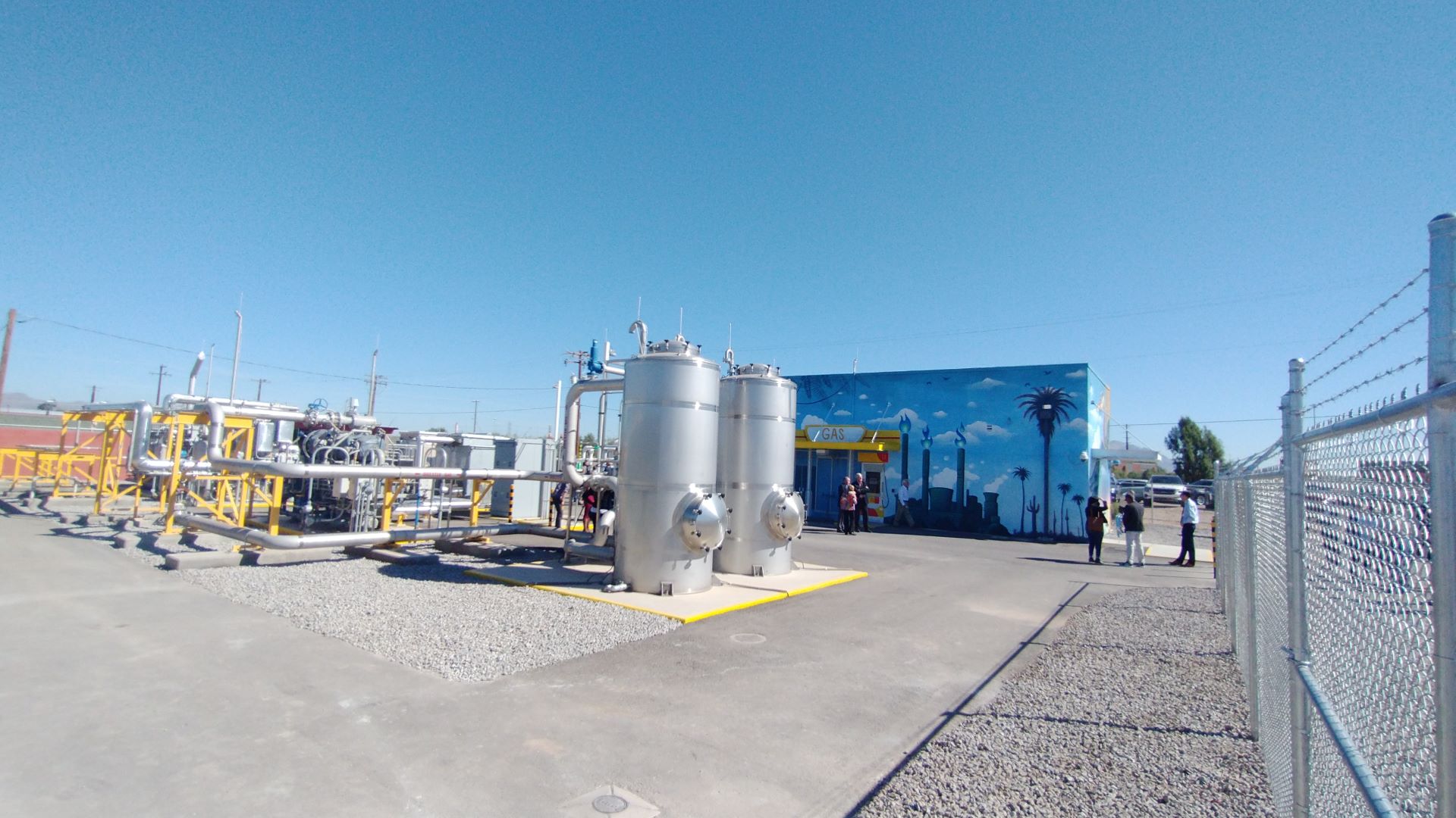 County officials and media tour a biogas refining plant at the Tres Rios Water Reclamation Facility, Oct. 21, 2021.  The newly-dedicated plant will supply renewable natural gas, or RNG, to Southwest Gas, reducing the utility's demand for fossil-fuel based gas.