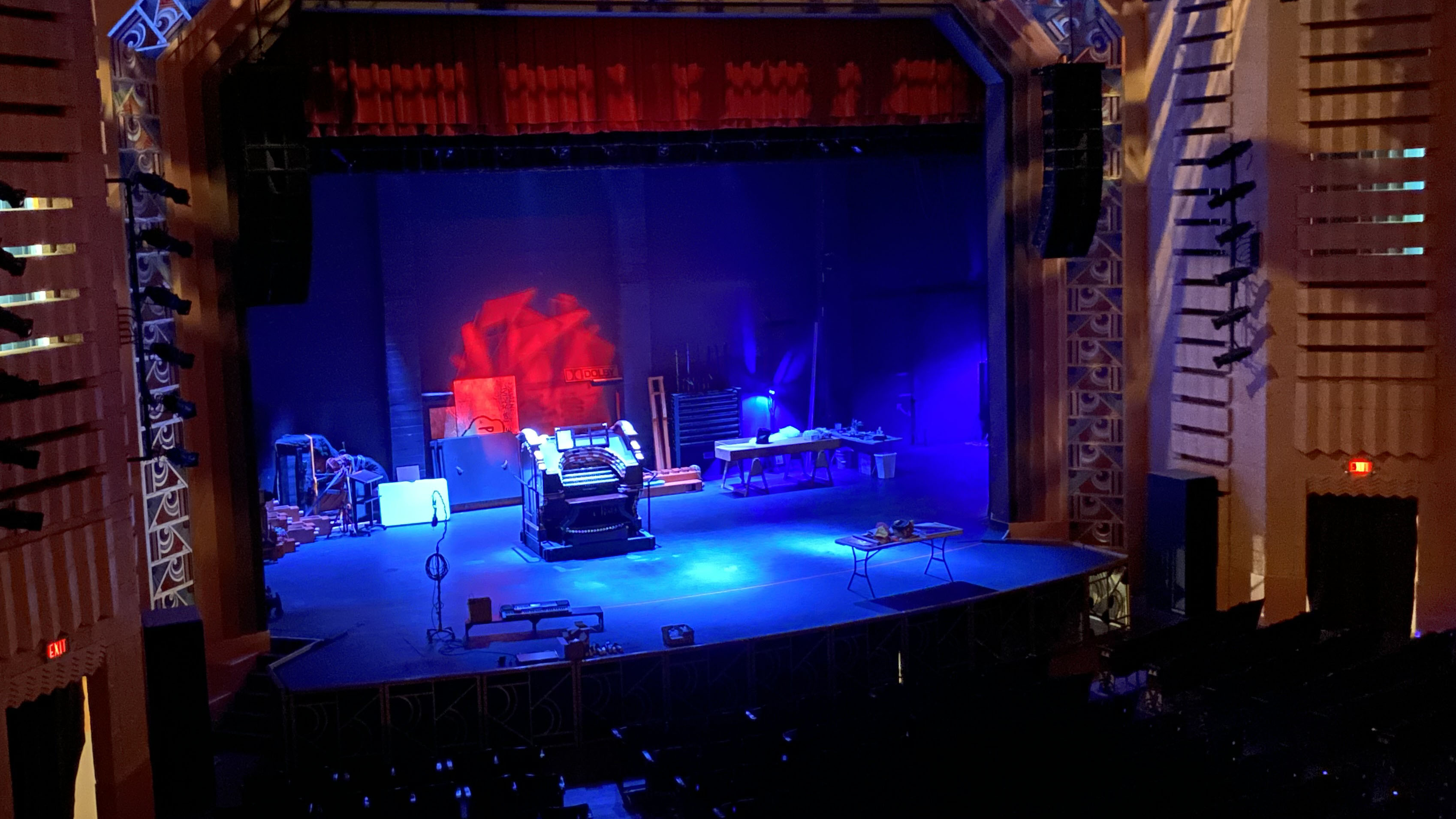 The interior of the Fox Tucson Theatre with the restored Wurlitzer organ at centerstage.