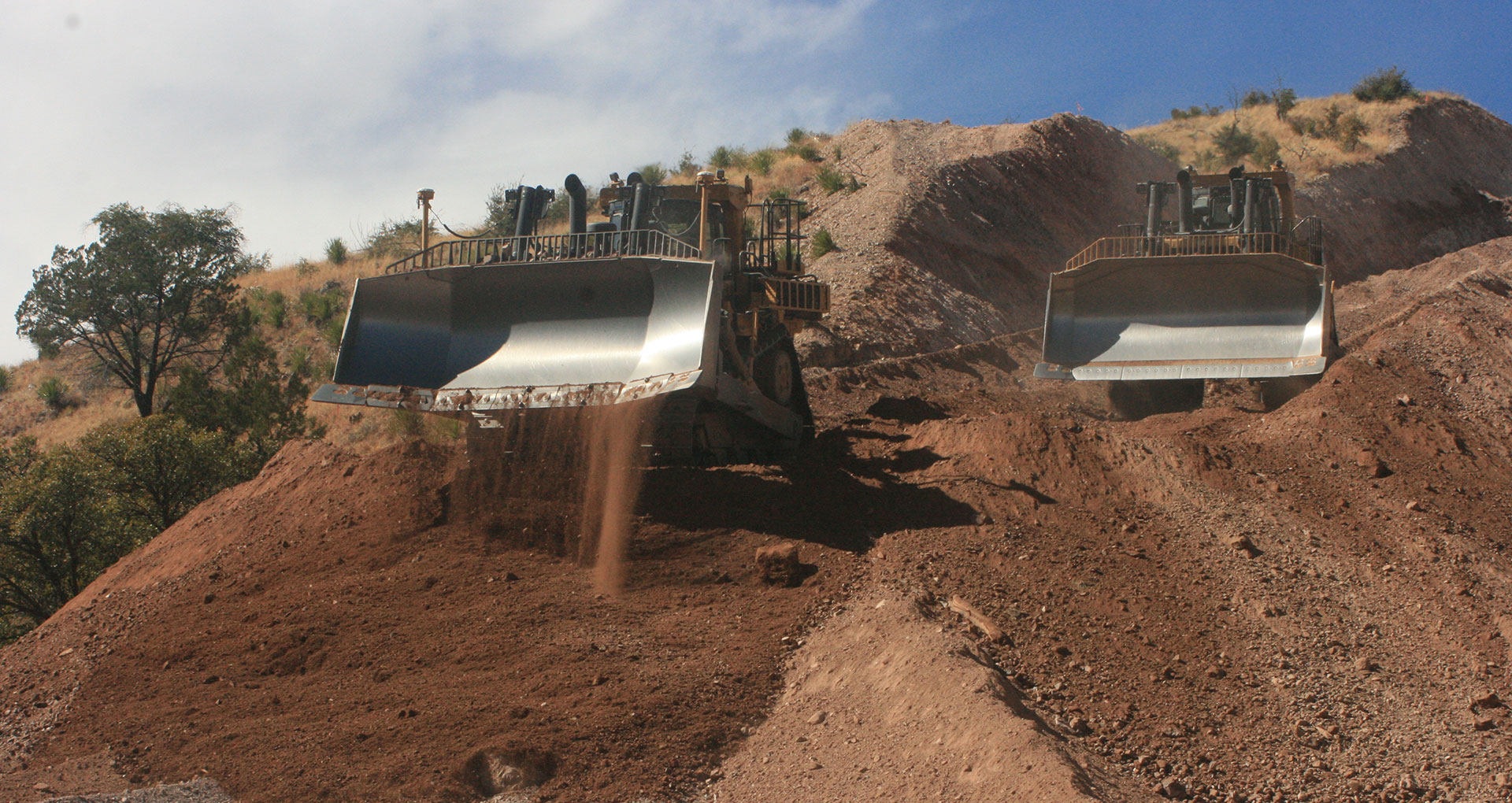 Border wall construction near Walker Canyon, east of Nogales. 