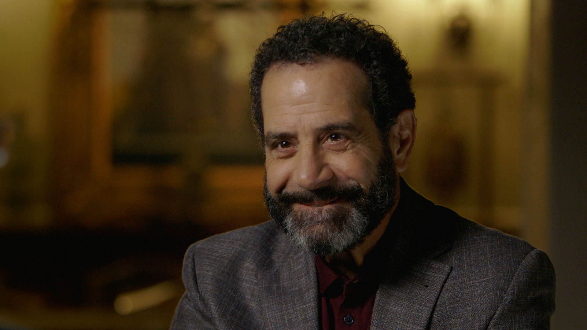 Actor Tony Shalhoub while taping Finding Your Roots