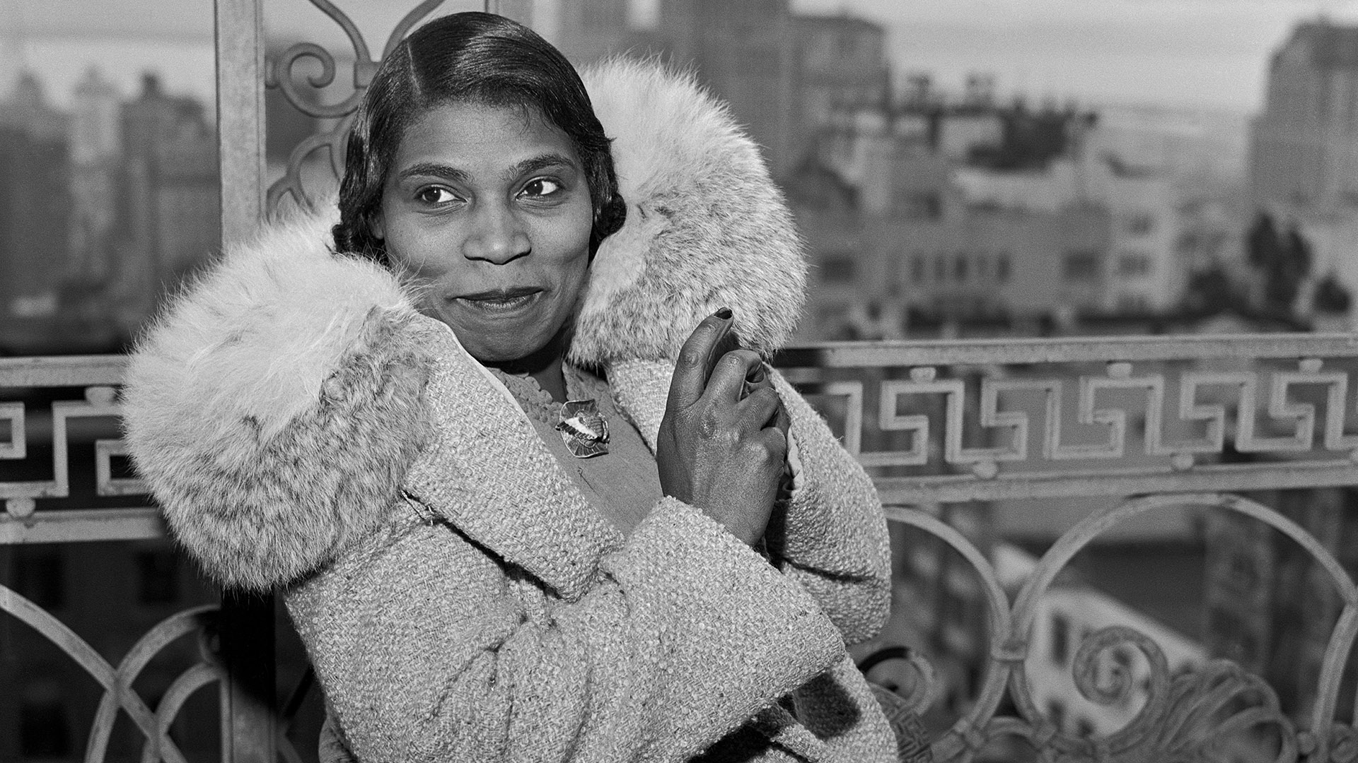 Marian Anderson in San Francisco, California. Feb 10, 1941.