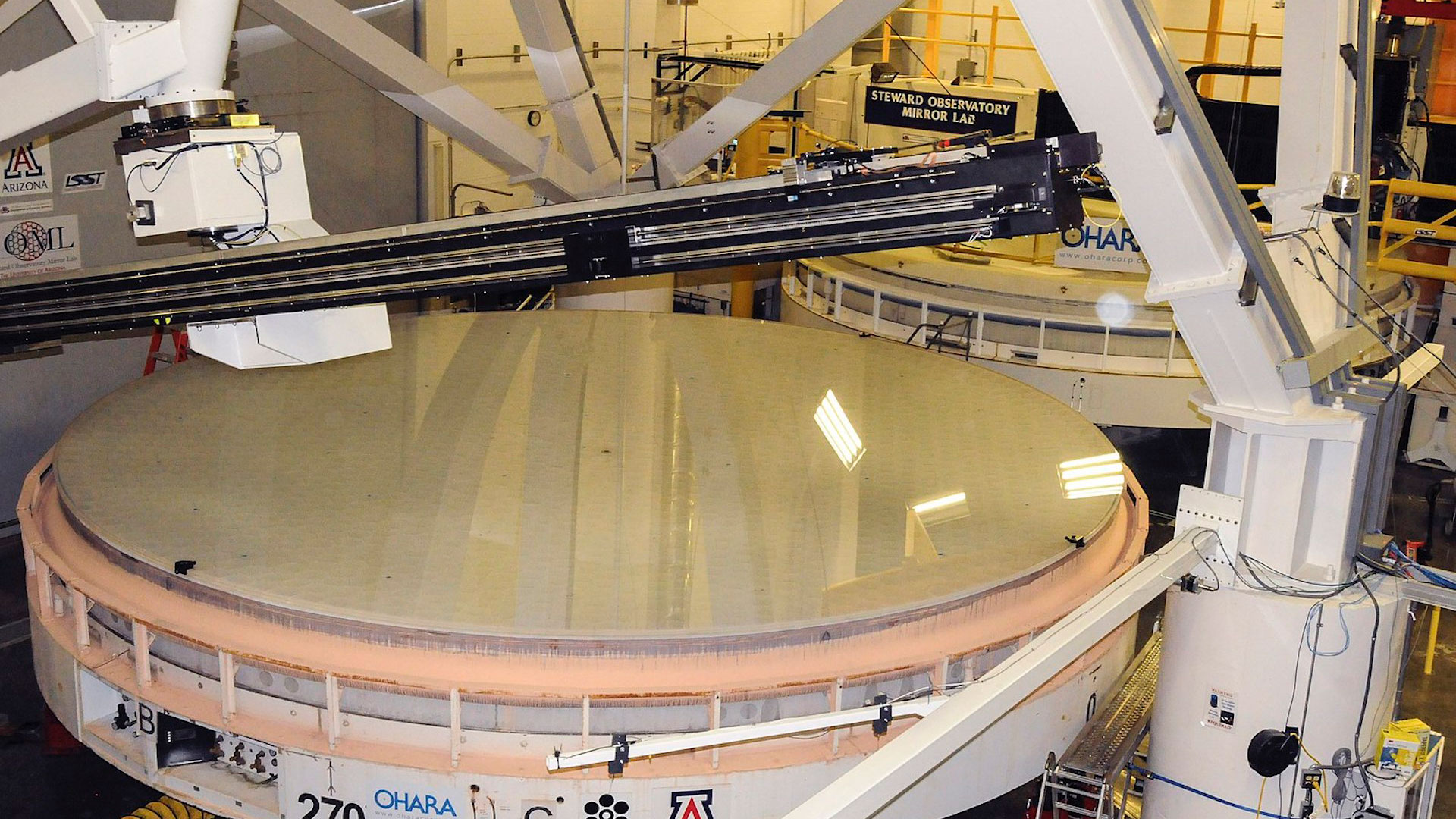 One of the UA-produced mirrors that will make up the Giant Magellan Telescope array.