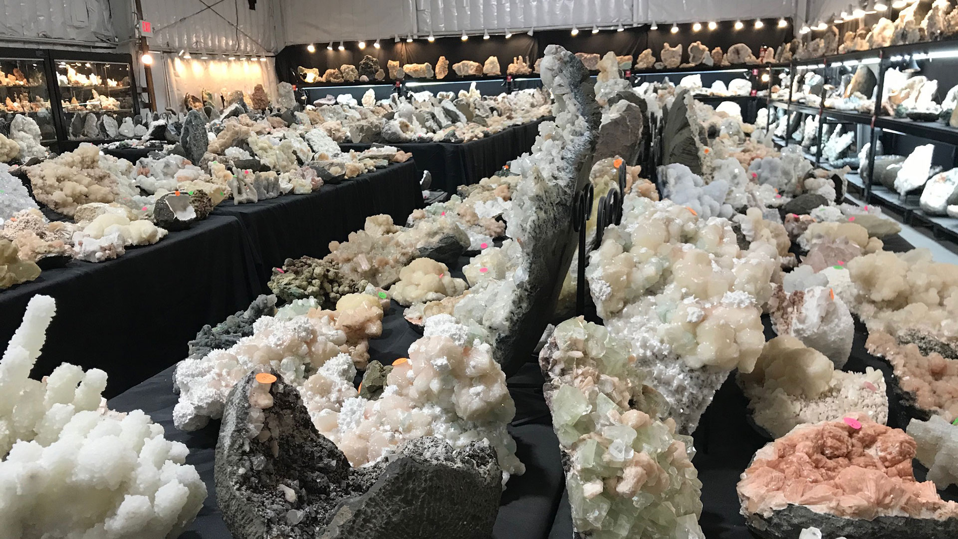 Superb Minerals imports its items from India and leases a 12,000 square foot warehouse in Tucson where they can be stored and sold.  The Tucson Gem, Mineral and Fossil Showcase, a vital annual event, was cancelled in 2021 due to the pandemic. 