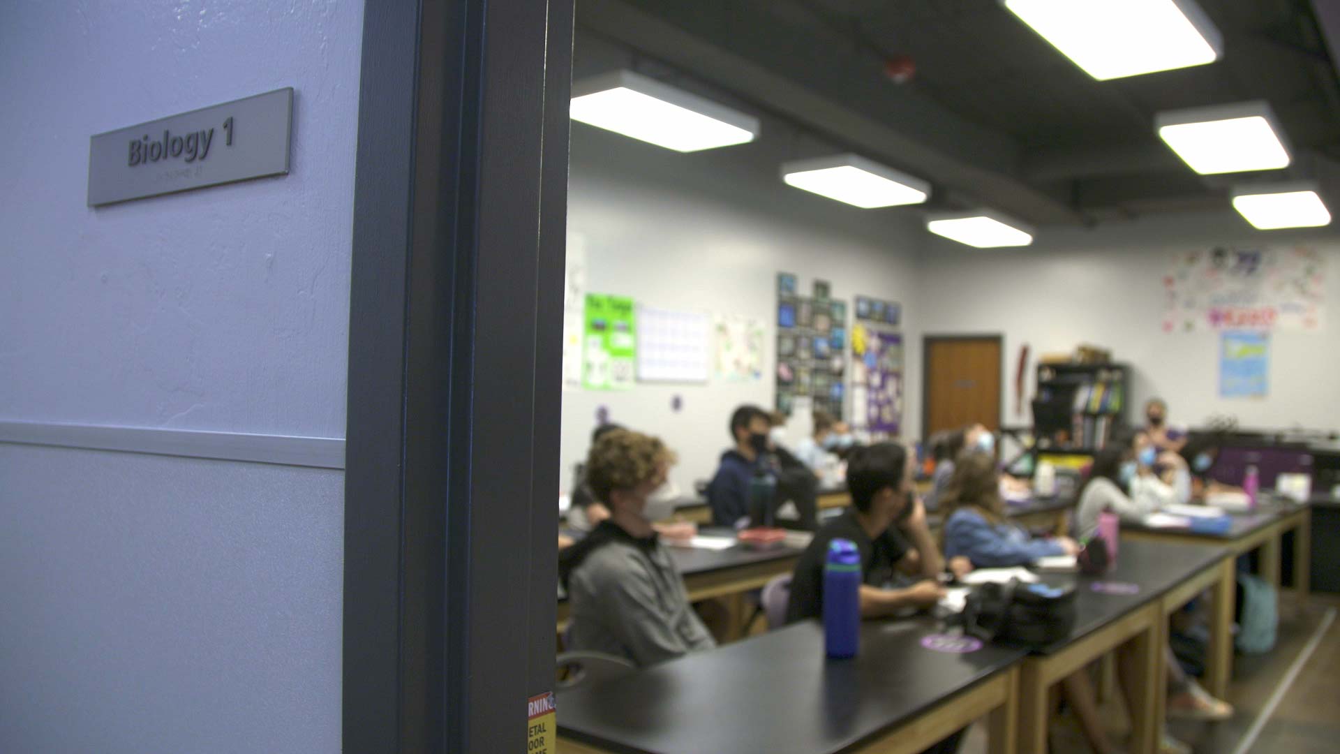 Students attend a biology class at BASIS Oro Valley. 