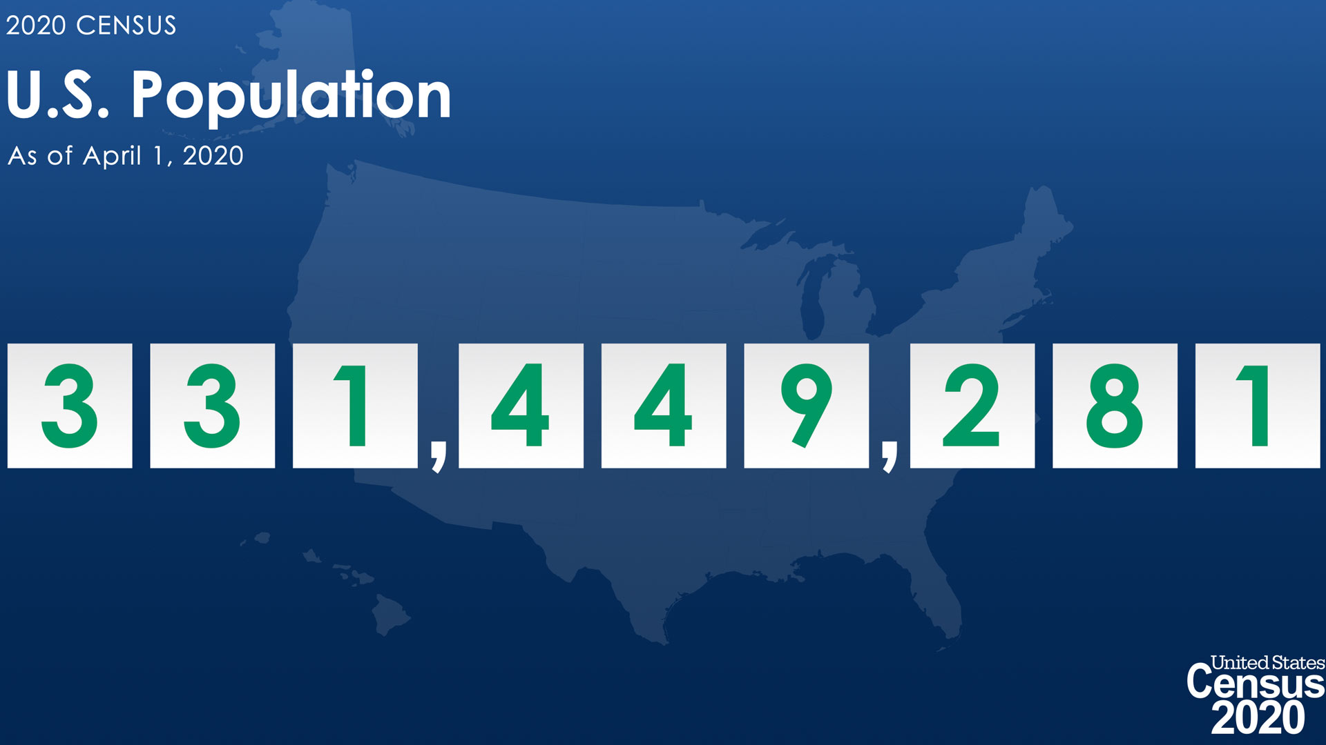 The U.S. population as of April 1, 2020, according to the U.S. Census Bureau.