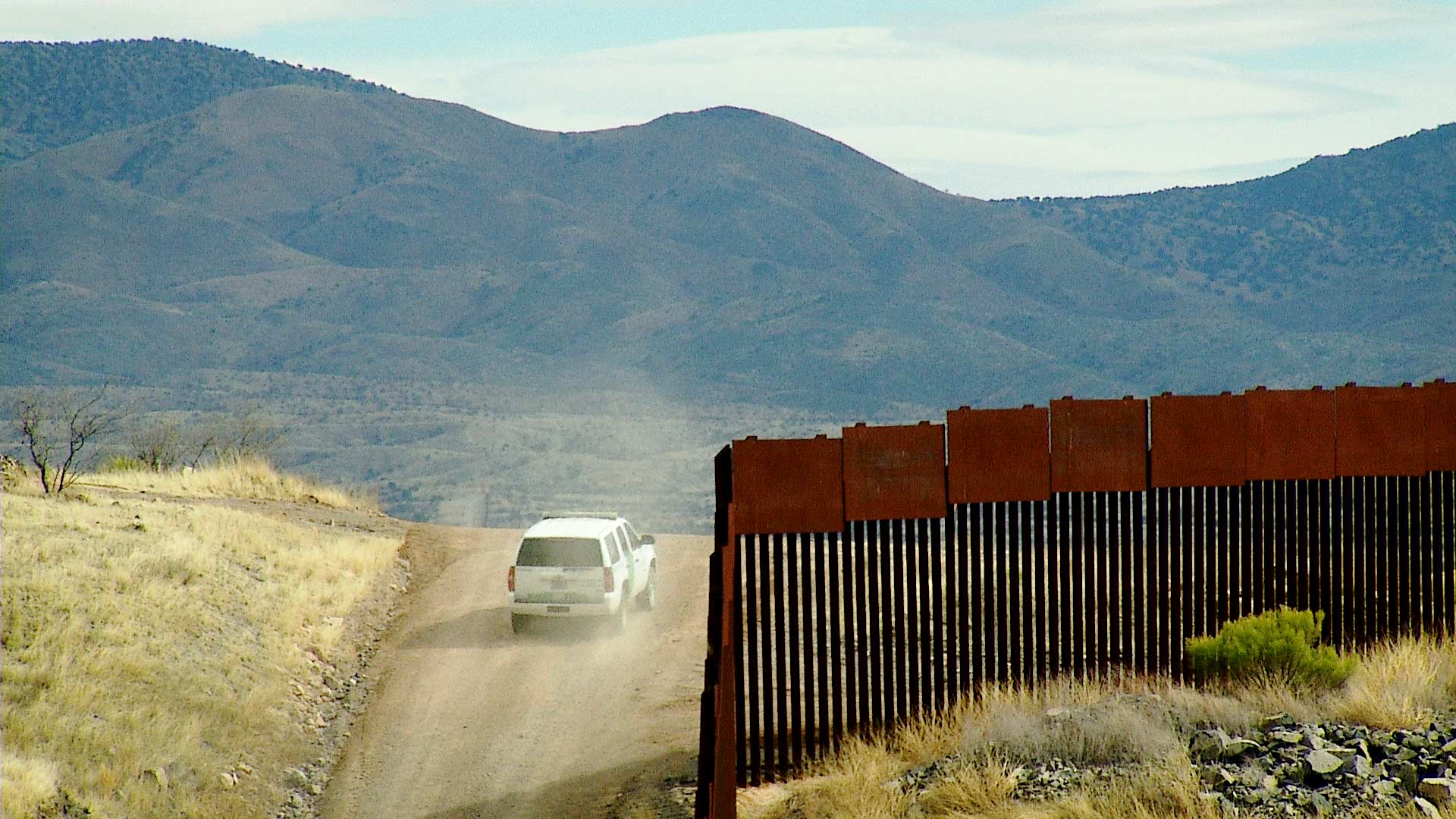 File image of a Border Patrol vehicle on patrol along the Arizona-Mexico border. 