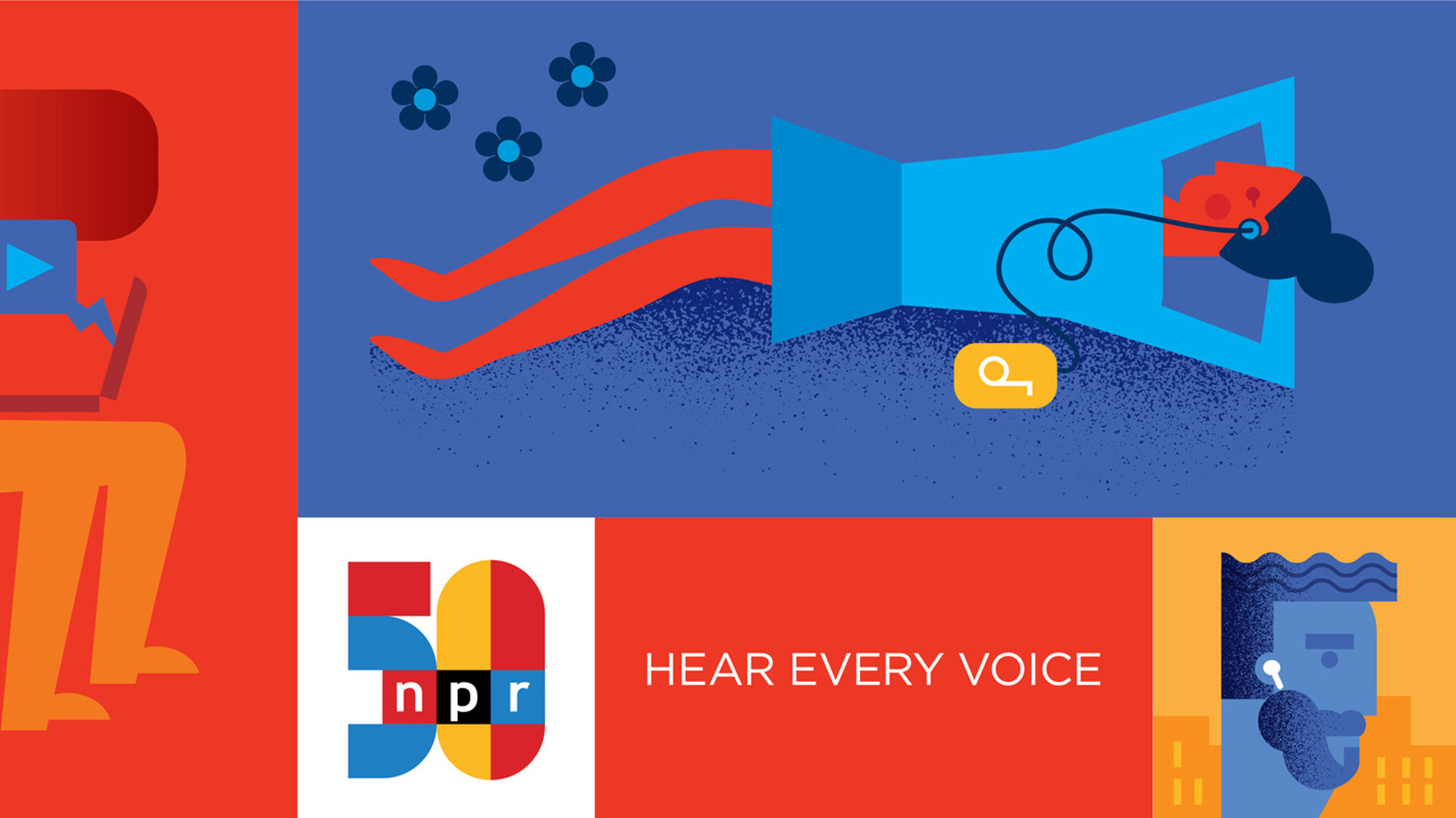 May 3, 2021, marks NPR's 50th anniversary of on-air original programming. NPR debuted with around 88 Member stations, 55 employees, and fewer than 2 million listeners. Now, more than 60 million people access NPR content for free on multiple platforms each week.