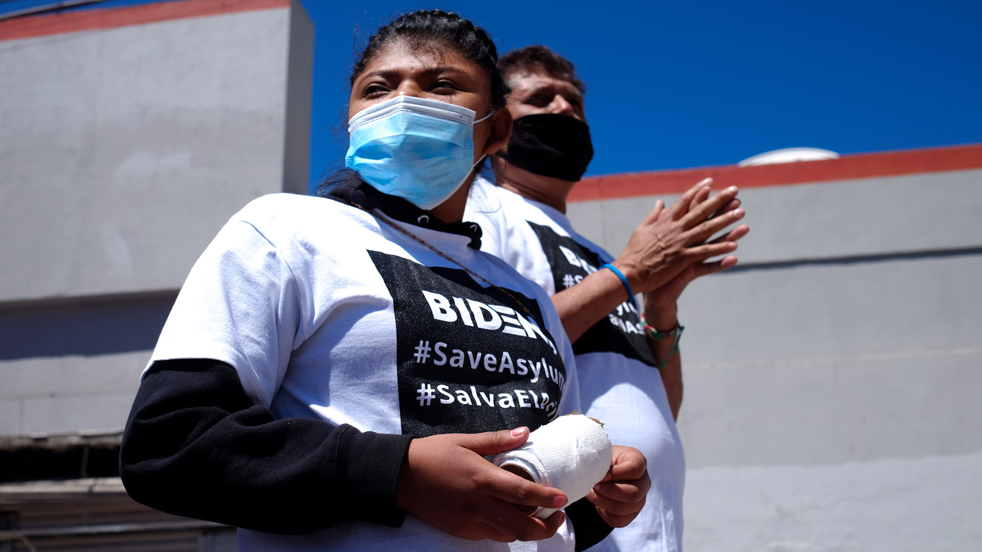 Dozens of migrants walked through downtown Nogales asking President Joe Biden to restore the asylum system and begin processing. 