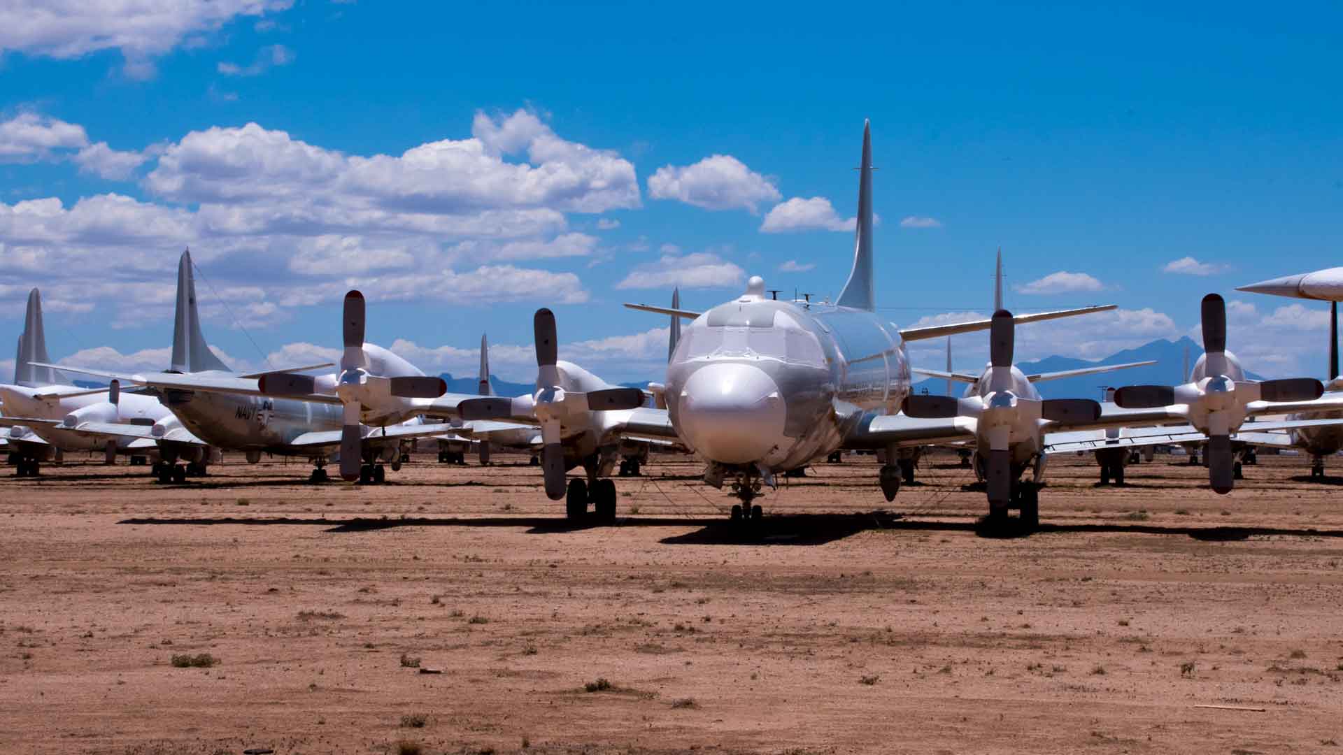 Planes stored at AMARG in Tucson.  April 2021