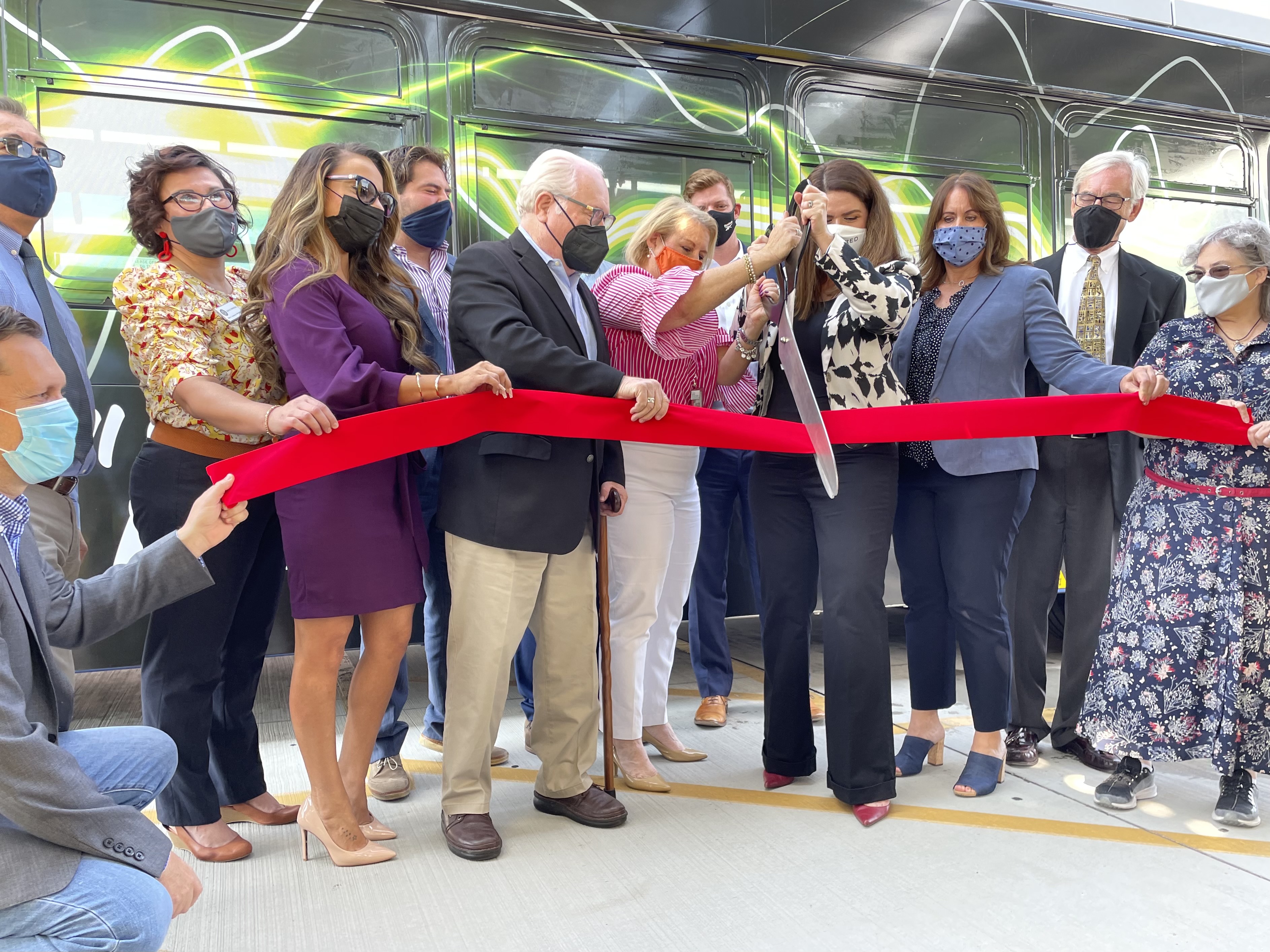 Electric Bus Ribbon Cutting