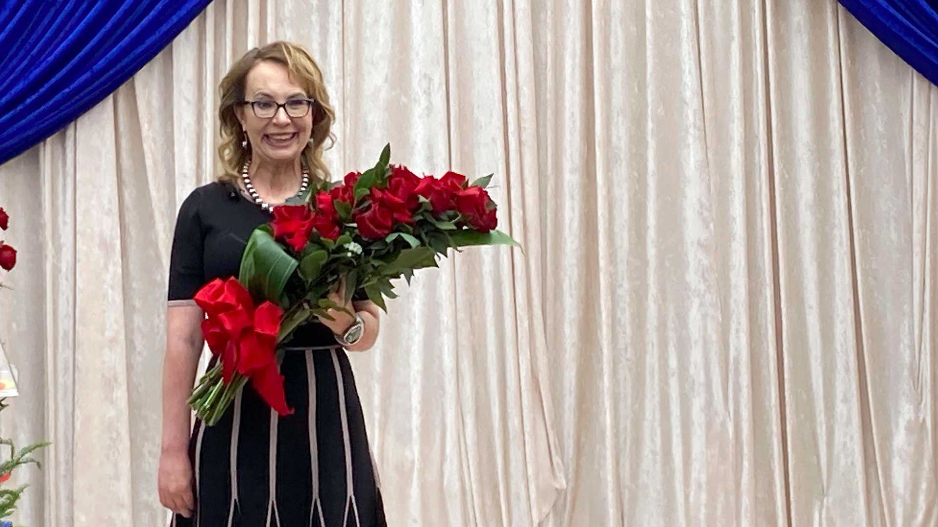 Former U.S. Congresswoman and gun violence survivor Gabby Giffords is announced as the Grand Marshal for the 2023 Rose Parade Thursday, Oct. 13, 2022 in Pasadena, Calif. 