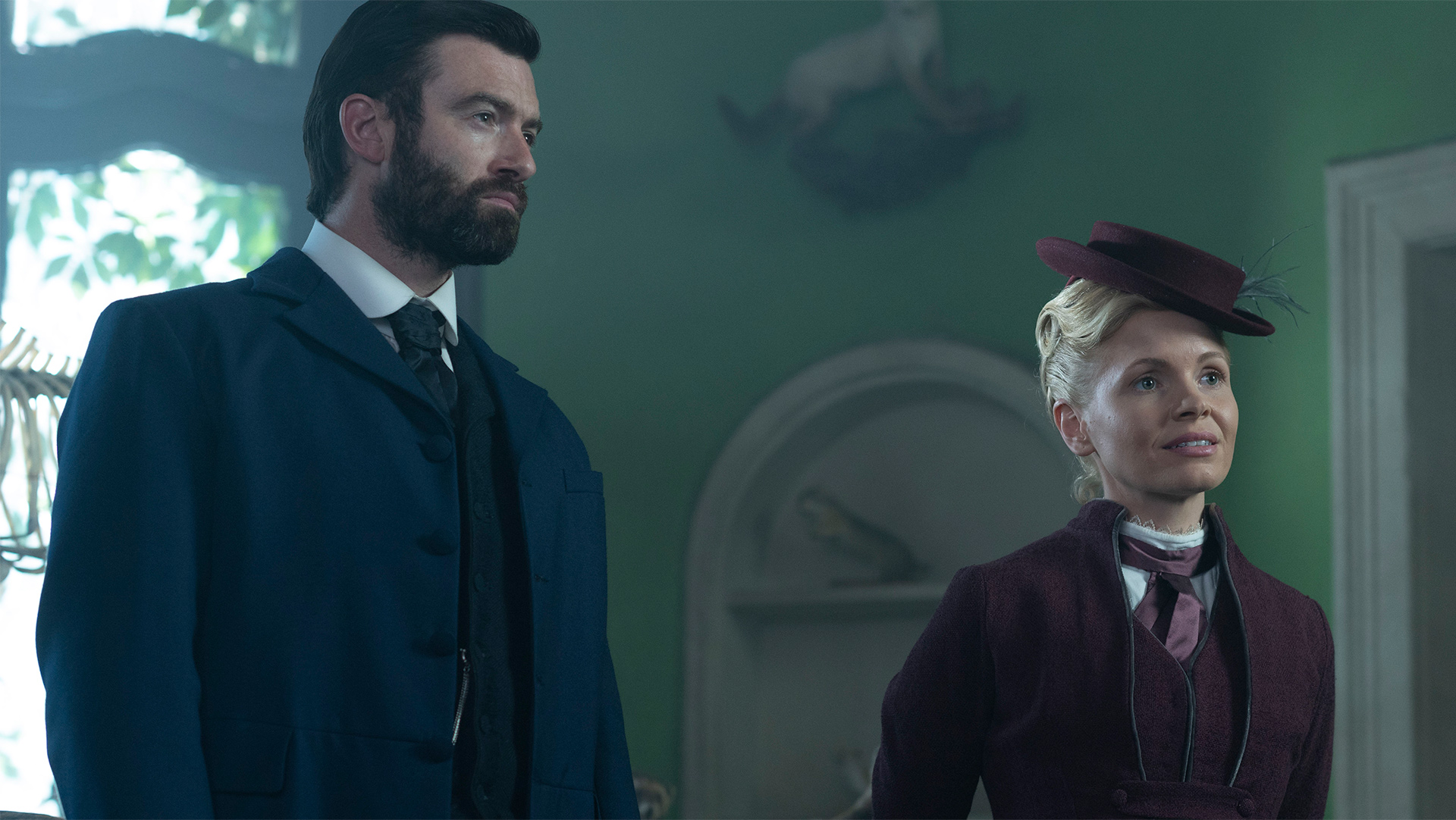 Stuart Martin as William "The Duke" Wellington and Kate Phillips as Eliza Scarlet