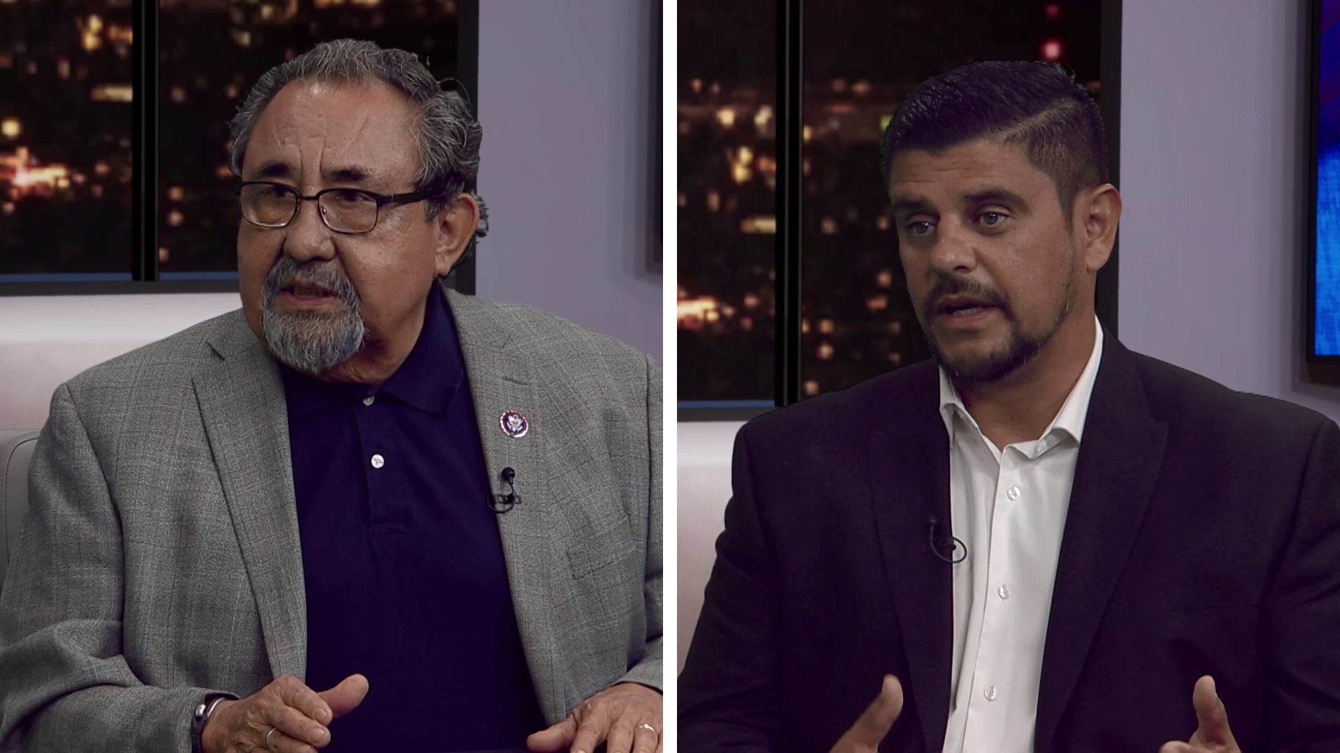 Arizona CD7 candidates Raul Grijalva (D - left) and Luis Pozzolo (R - right) during the October 21, 2022 episode of Your Vote.
