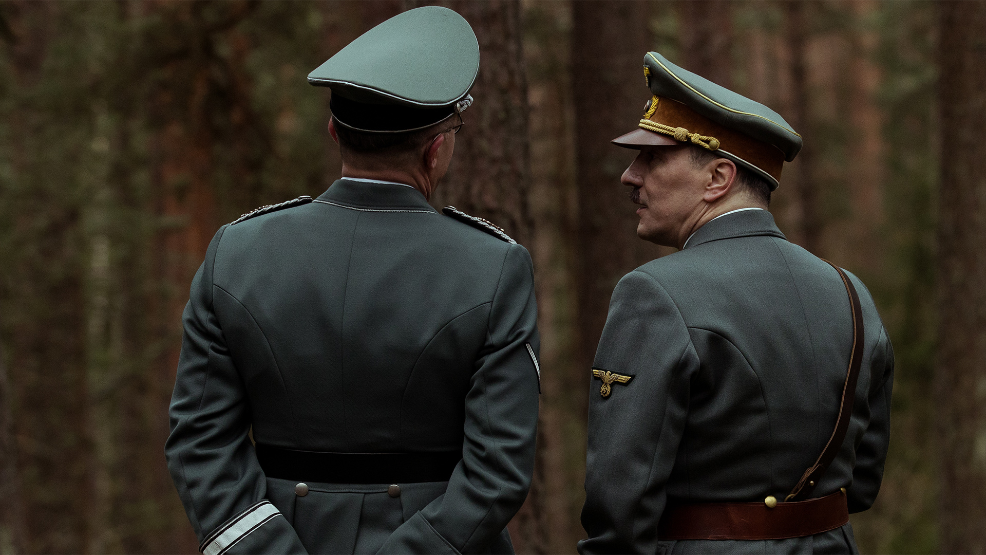 Adolf Hitler (Rožickas Andrius) and Himmler (Golubovas Ruslanas) in woods