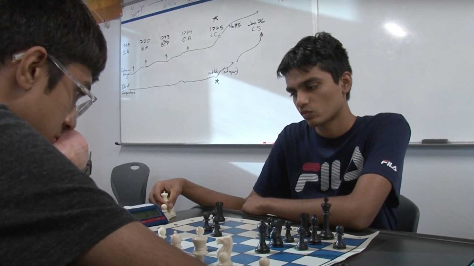 A budding prodigy, BASIS Chandler junior Sandeep Sethuraman aims to lead the school’s chess team to a third state championship as caption.