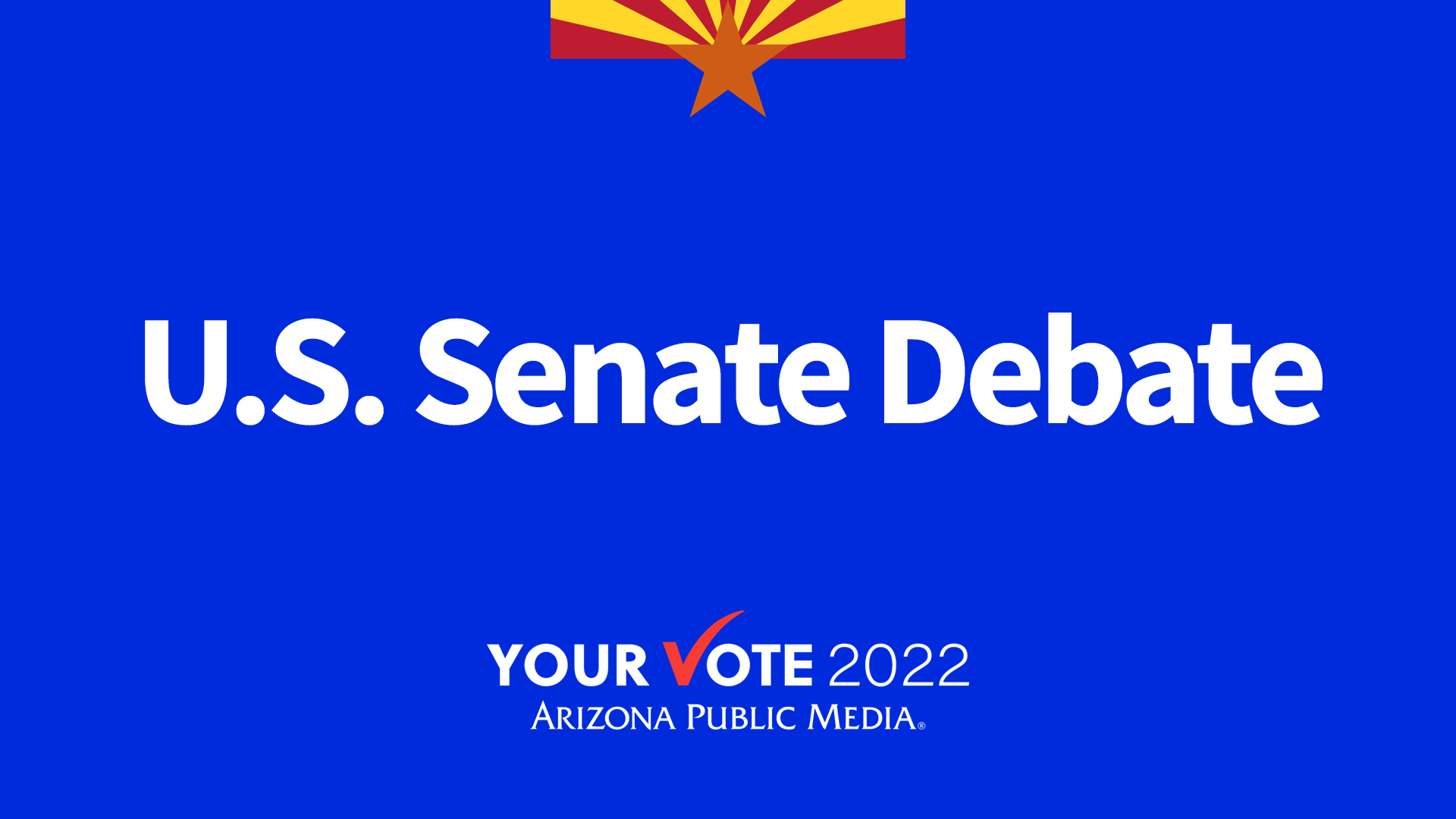 Arizona PBS presents a live U.S. Senate debate with incumbent Democrat Mark Kelly, and challengers Republican Blake Masters and Libertarian Marc Victor. Moderated by Ted Simmons.