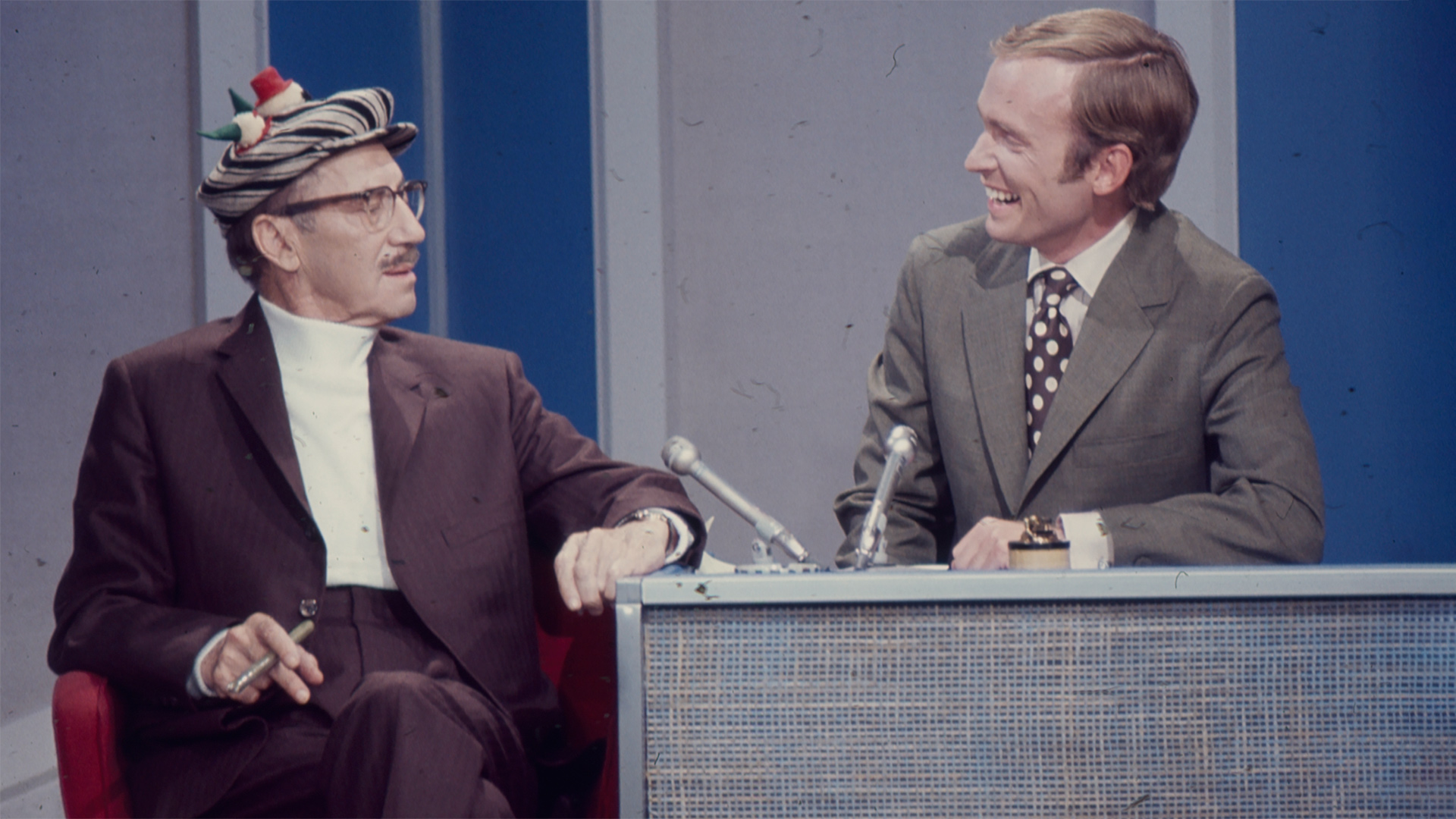 Groucho Marx and Dick Cavett on the Dick Cavett Show, June 1969.