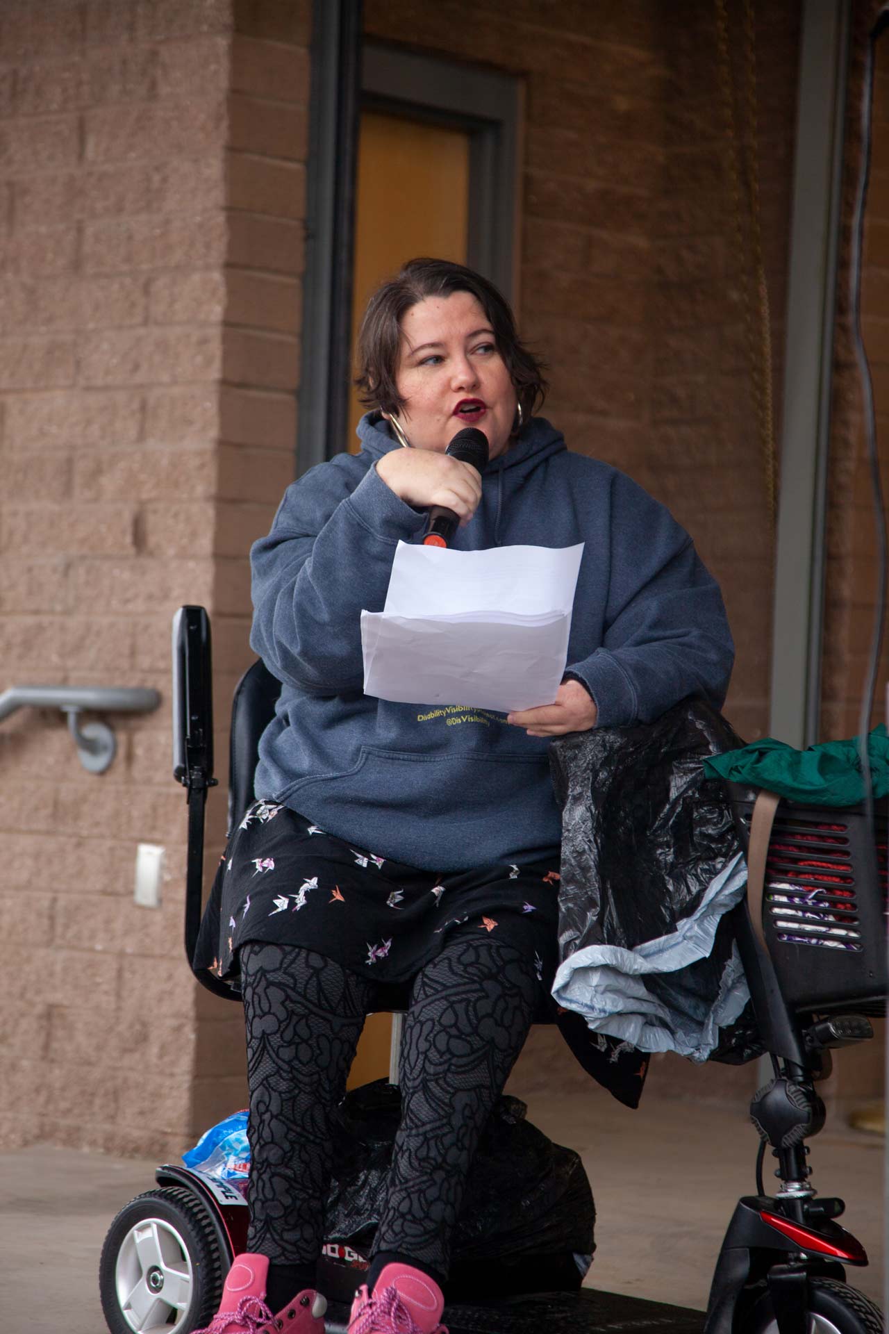 Tucson native Naomi Ortiz is performing her poetry on stage at Tucson's first Disability Pride Celebration.