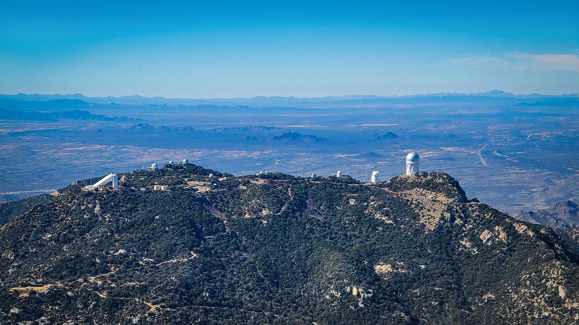 An aerial view of Kitt Peak National Observatory. From February 2022.