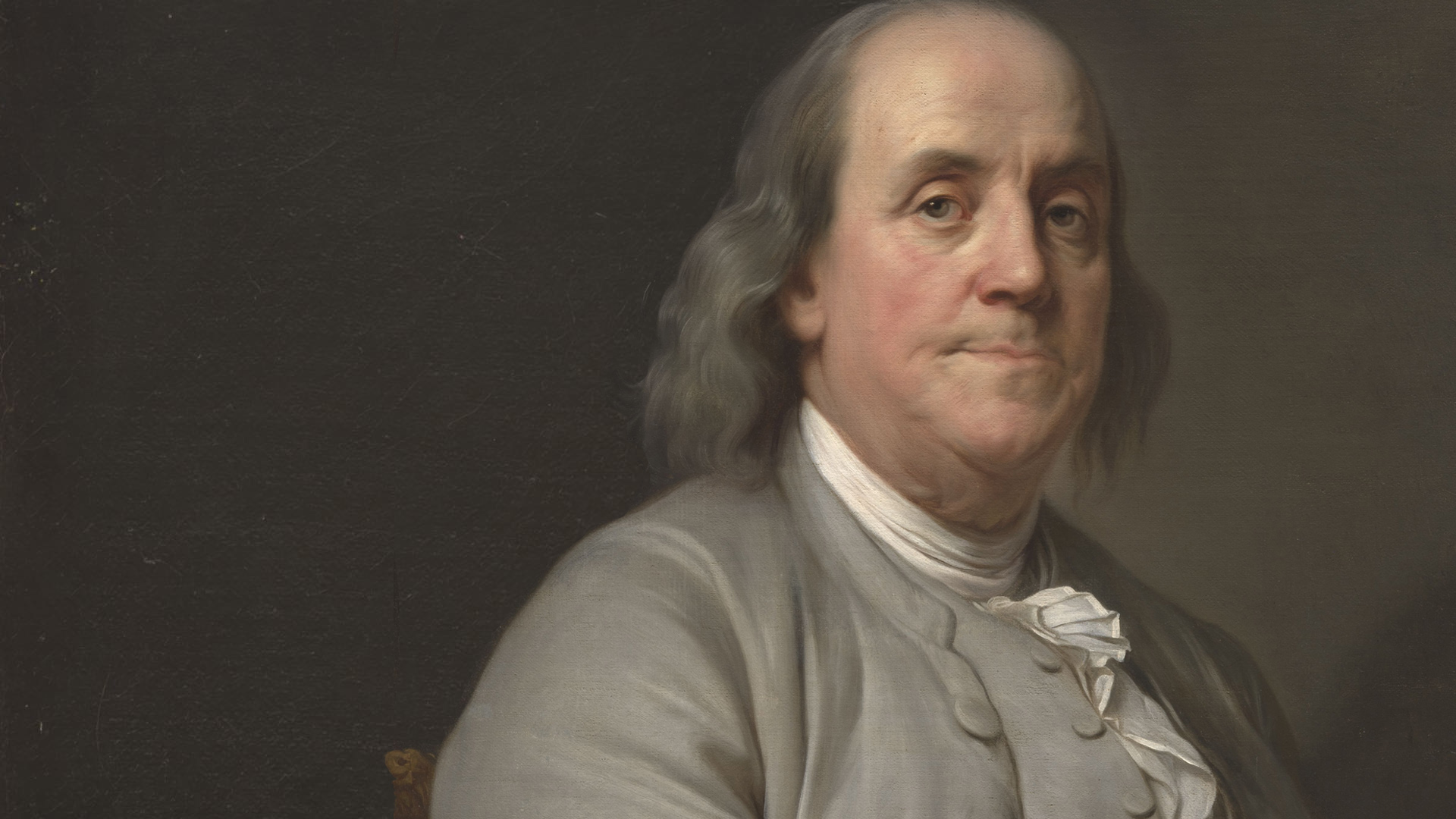 Benjamin Franklin portrait by Joseph Siffred Duplessis, c.1785. BENJAMIN FRANKLIN, a film by Ken Burns, premieres at 9 p.m. on April 4 (Part 1) and April 5 (Part 2) on PBS 6.