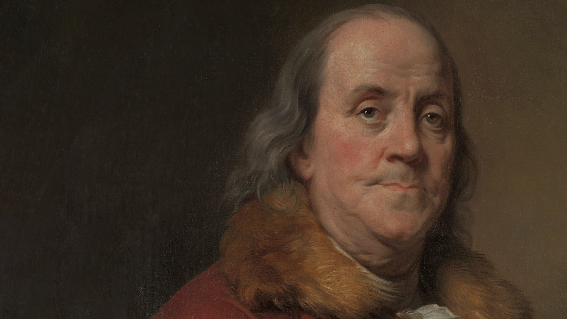 Benjamin Franklin portrait by Joseph Siffred Duplessis, 1778.