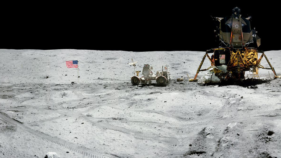 Apollo 16 lunar exploration, April 1972.