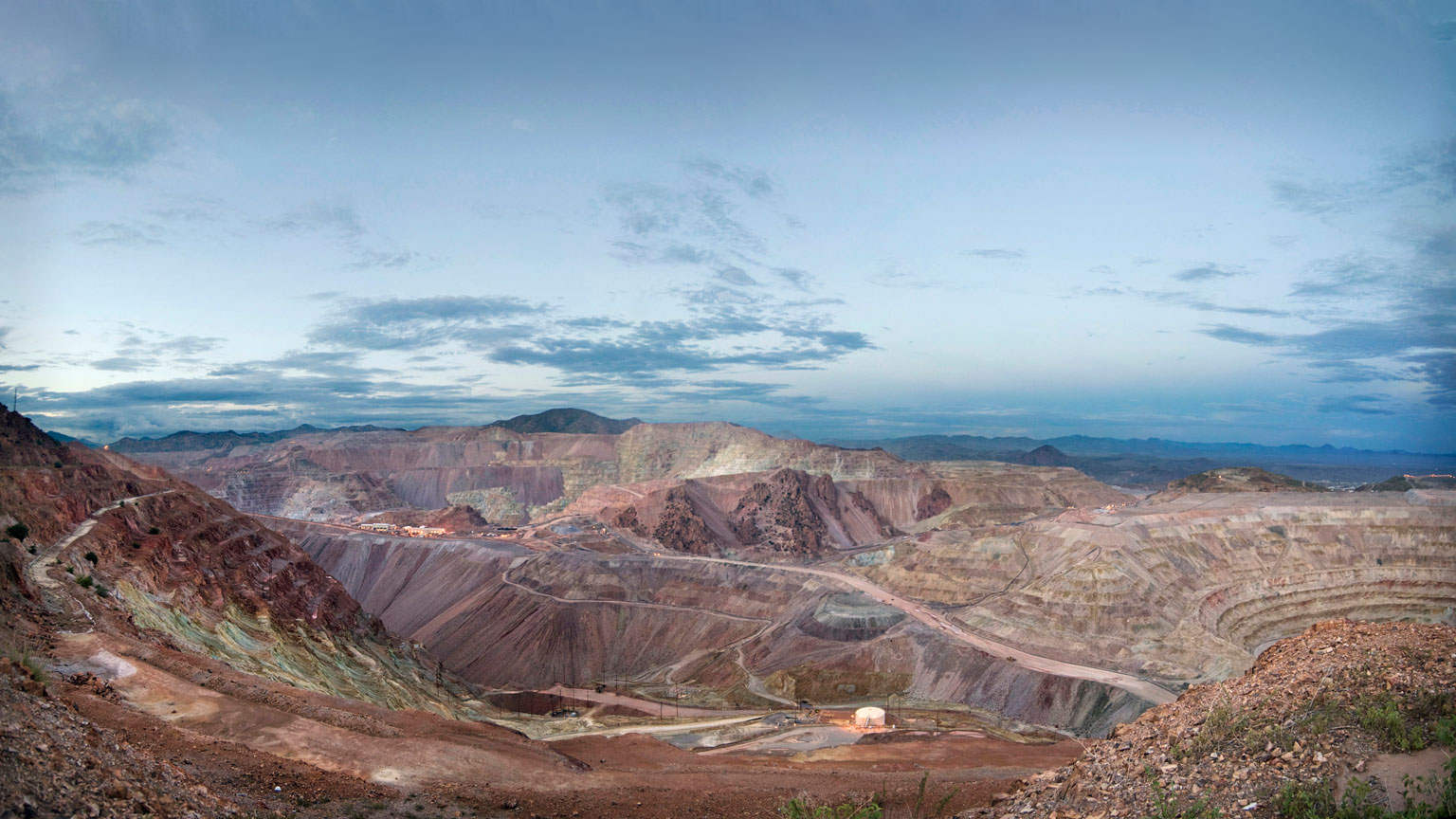 One of the pits at the Morenci Mine in eastern Arizona, which has one one of the largest copper reserves in the United States.