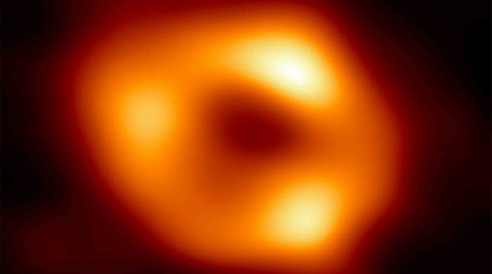 The Milky Way's black hole pictured by the Event Horizon Telescope.
