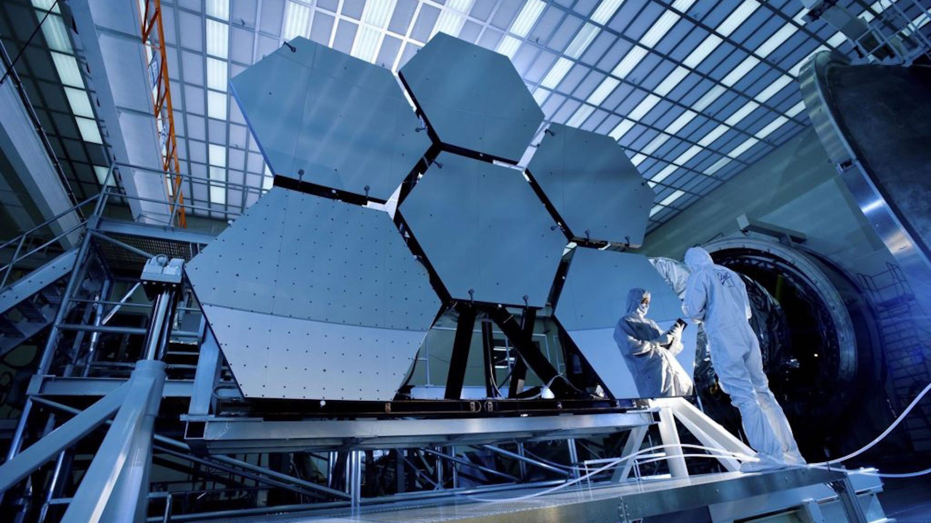 James Webb Space Telescope undergoes pre-launch testing.