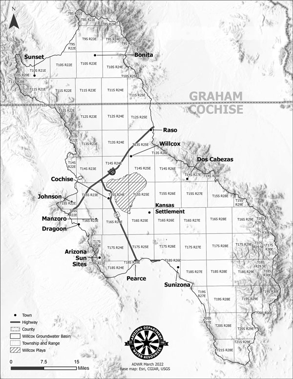 Willcox Basin map