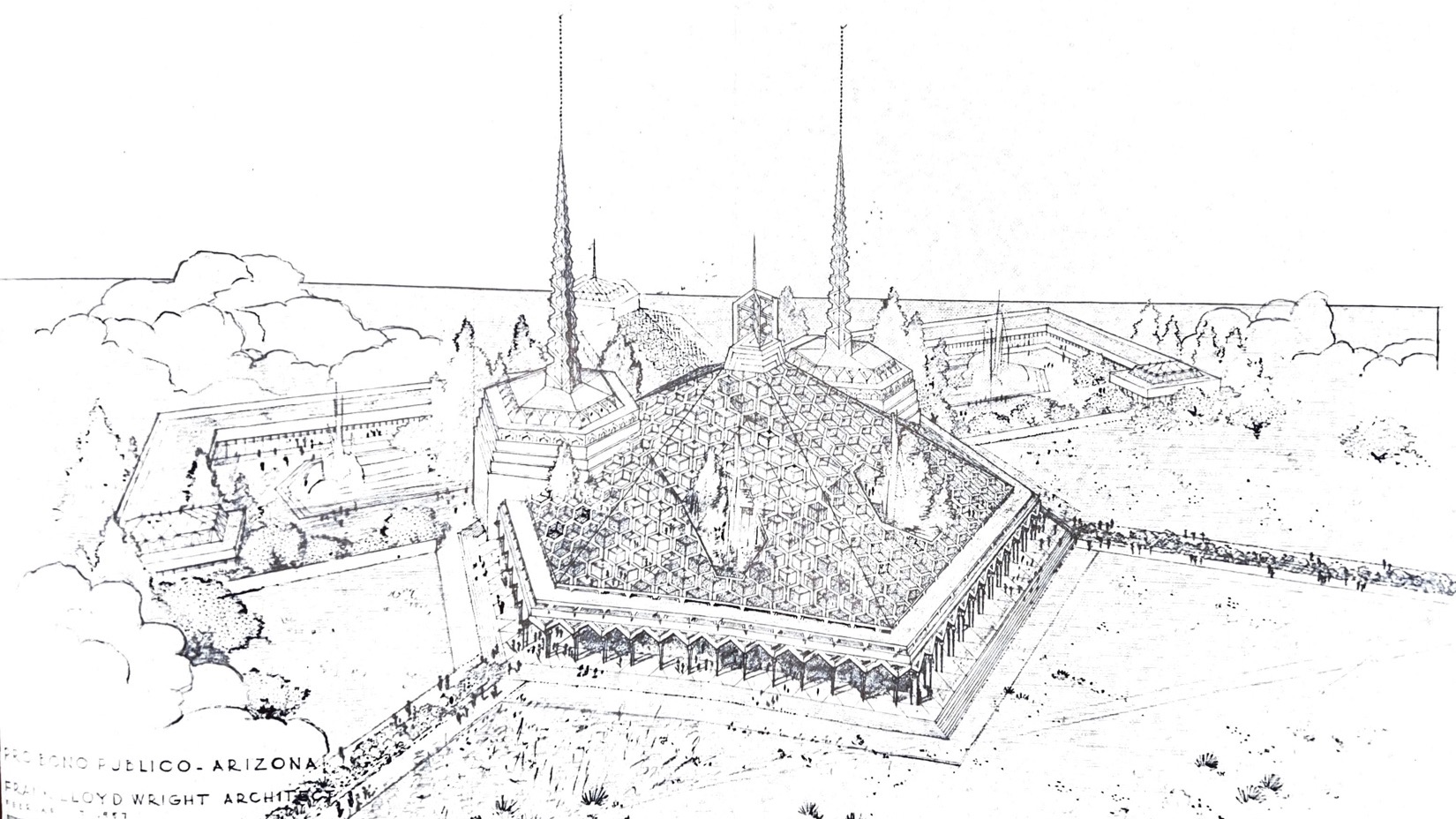 Frank Lloyd Wright's design for Arizona's capitol. 