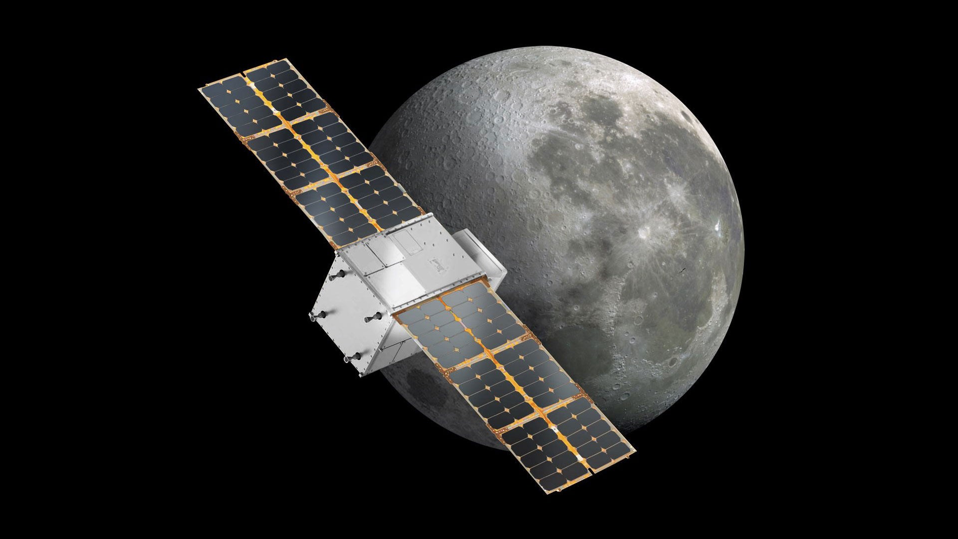 Illustration of Capstone near-Moon satellit.