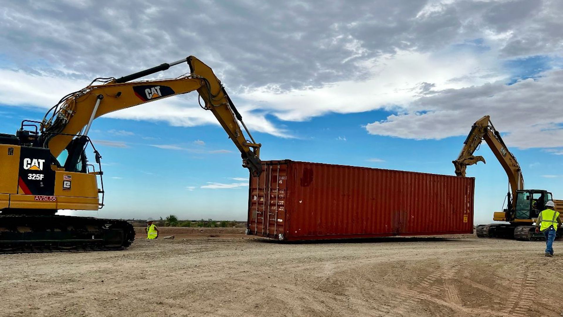 Gov. Doug Ducey's office said Friday, August 12, 2022 that he directed crews to use shipping containers to close a gap in the U.S.-Mexico border.