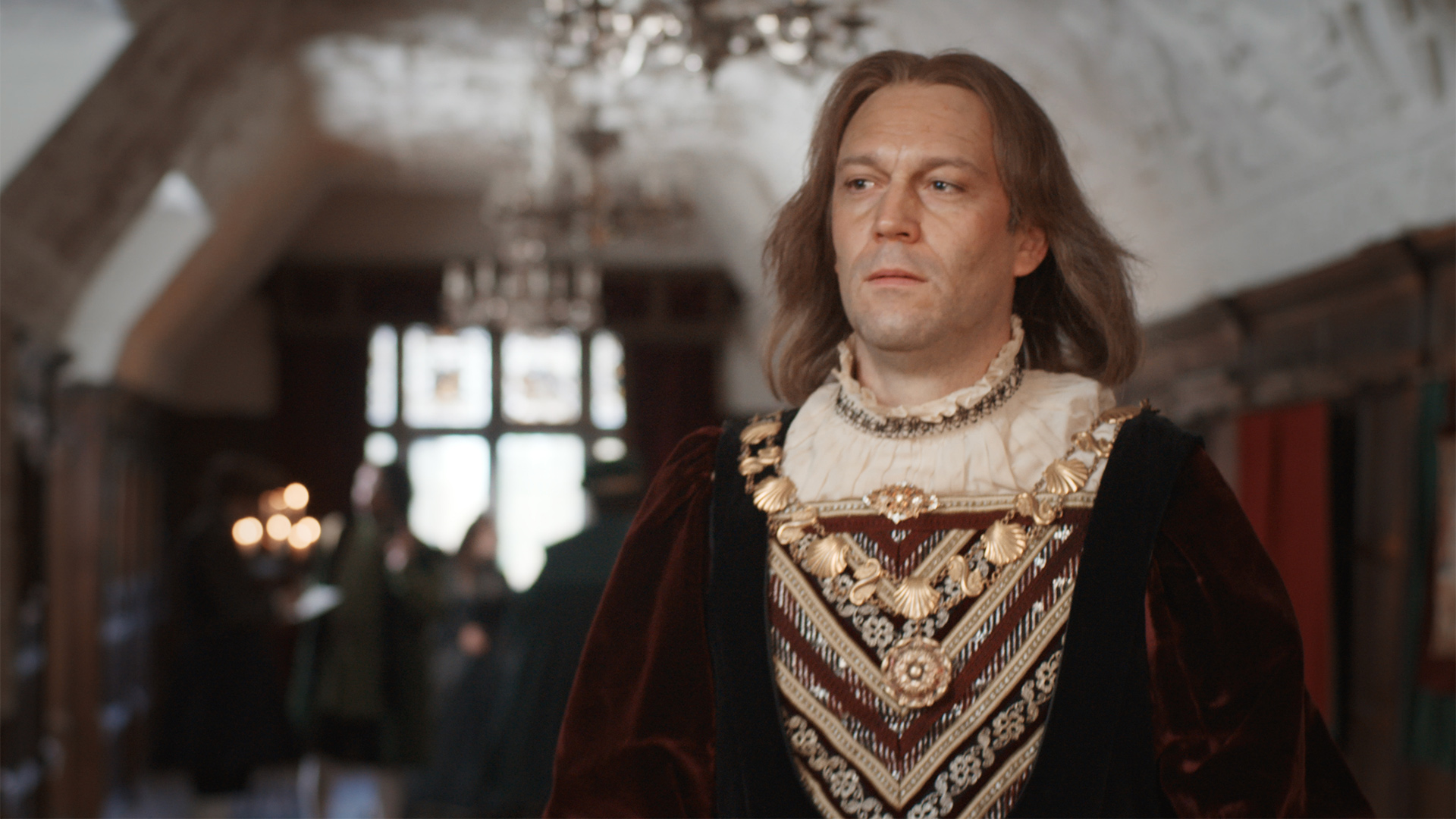 Thomas Boleyn, Anne’s father (Max Dowler).