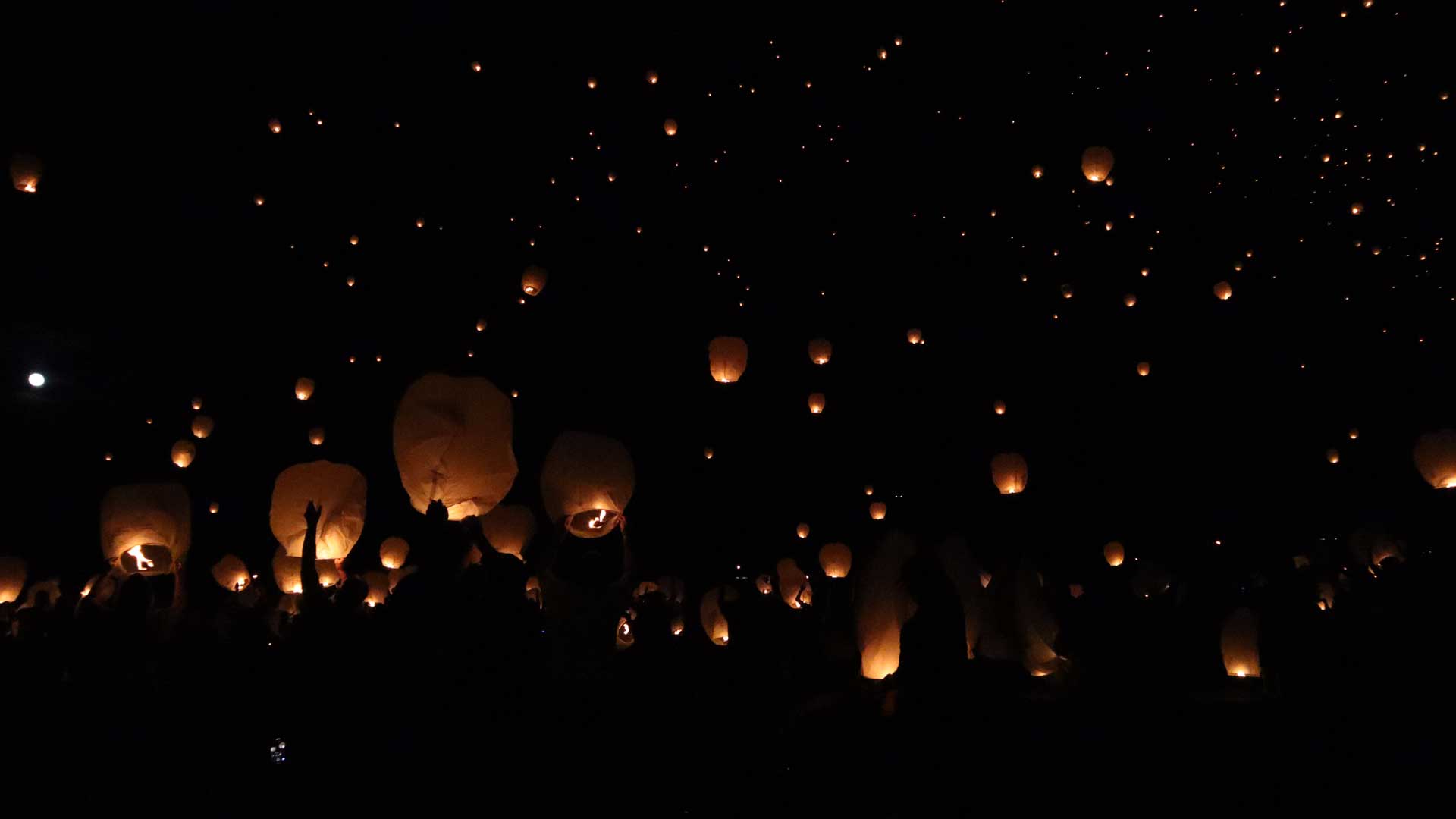 Lanterns light the sky at the annual Benson Lantern Festival. Sept. 2022