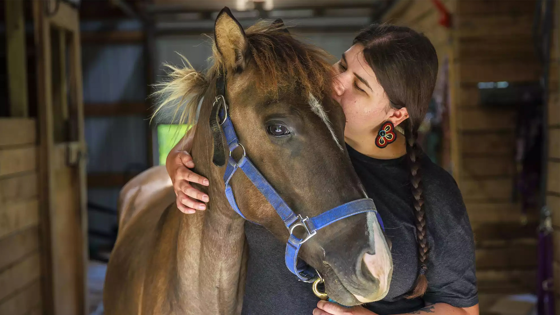 Em Loerzel is a graduate student and White Earth Nation descendant who started The Humble Horse, a nonprofit in River Falls, Wis., dedicated to reviving the Ojibwe Horse, a rare breed that has adapted to the forests along the Minnesota-Canada border.